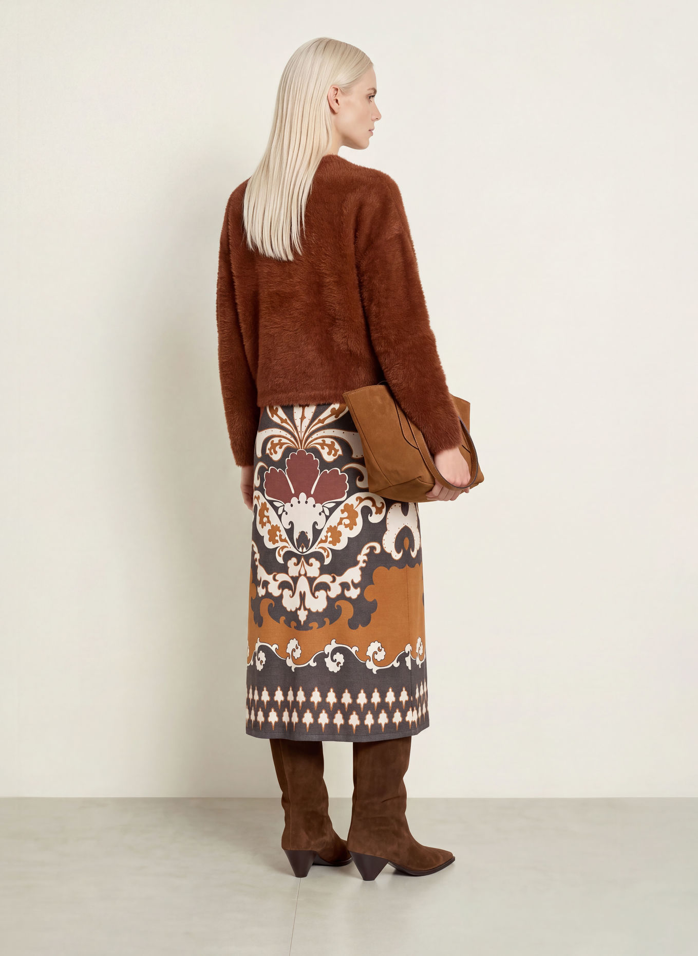 Miss Lagotte Jerseyrock: BRAUN / ECRU / SCHWARZ