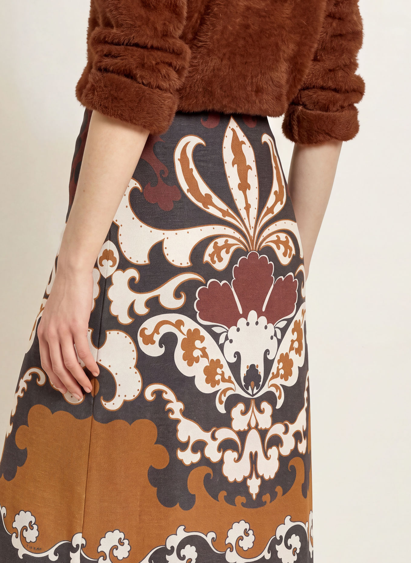 Miss Lagotte Jerseyrock: BRAUN / ECRU / SCHWARZ