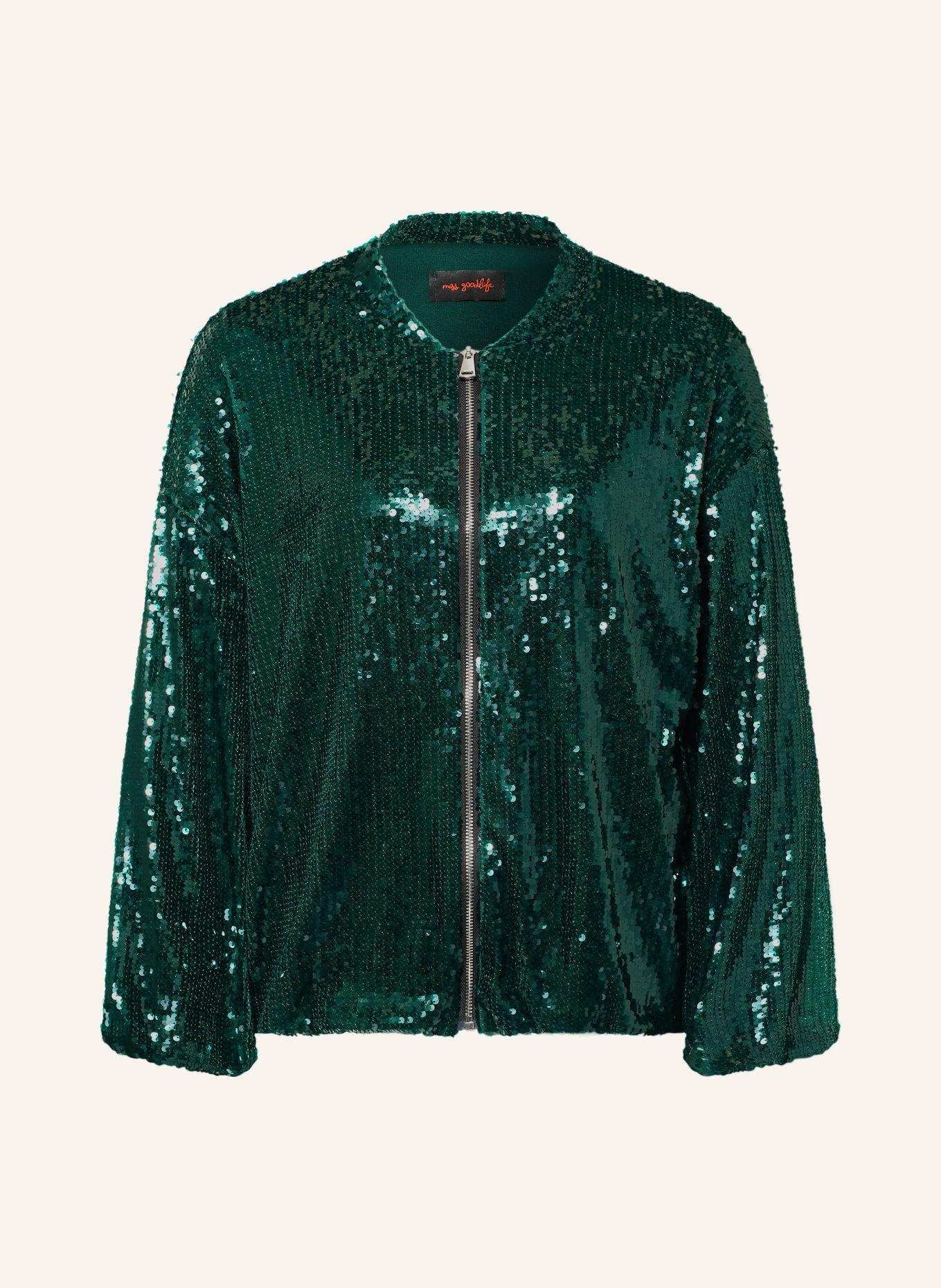 miss goodlife Blouson GLAMOUR GLOW met pailletten: GROEN