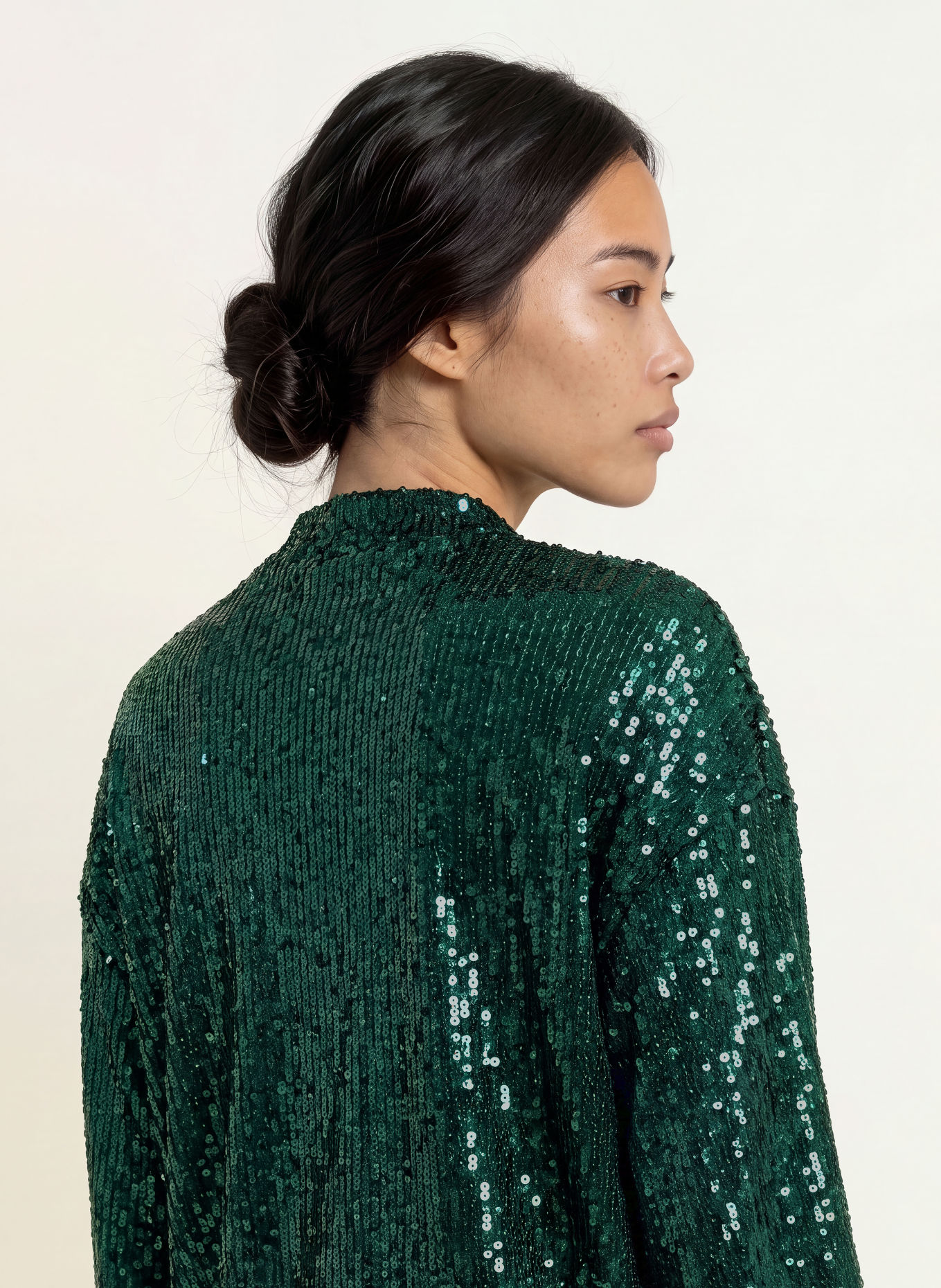 miss goodlife Blouson GLAMOUR GLOW met pailletten: GROEN