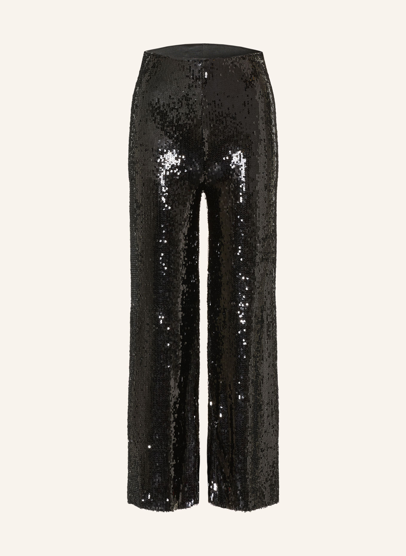 miss goodlife Marlene-broek met pailletten: ZWART