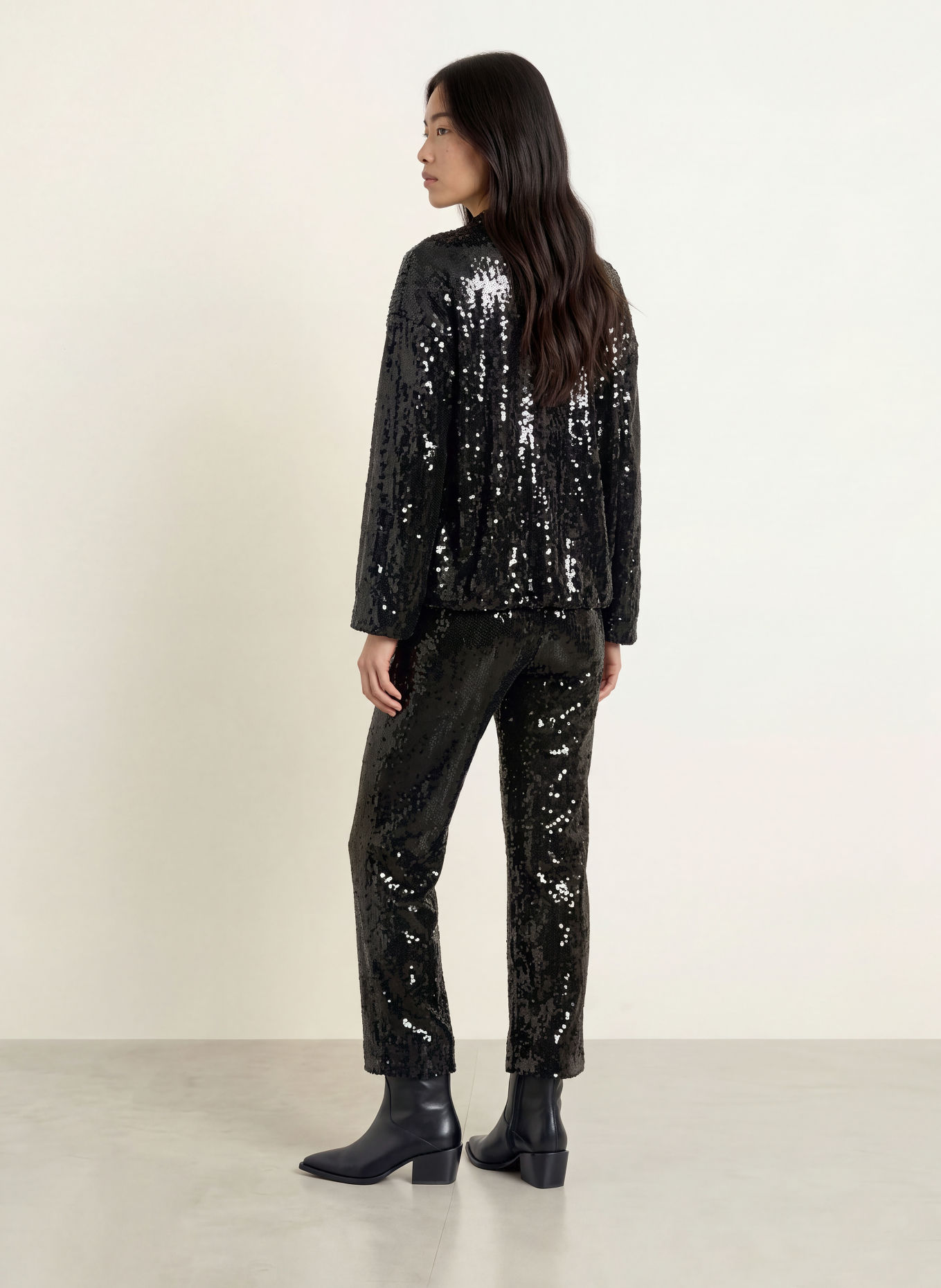 miss goodlife Blouson met pailletten: ZWART