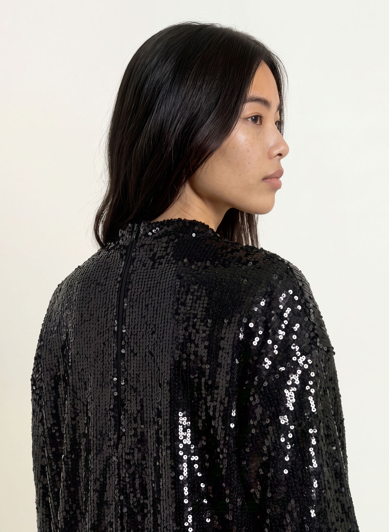 miss goodlife Blouson met pailletten: ZWART