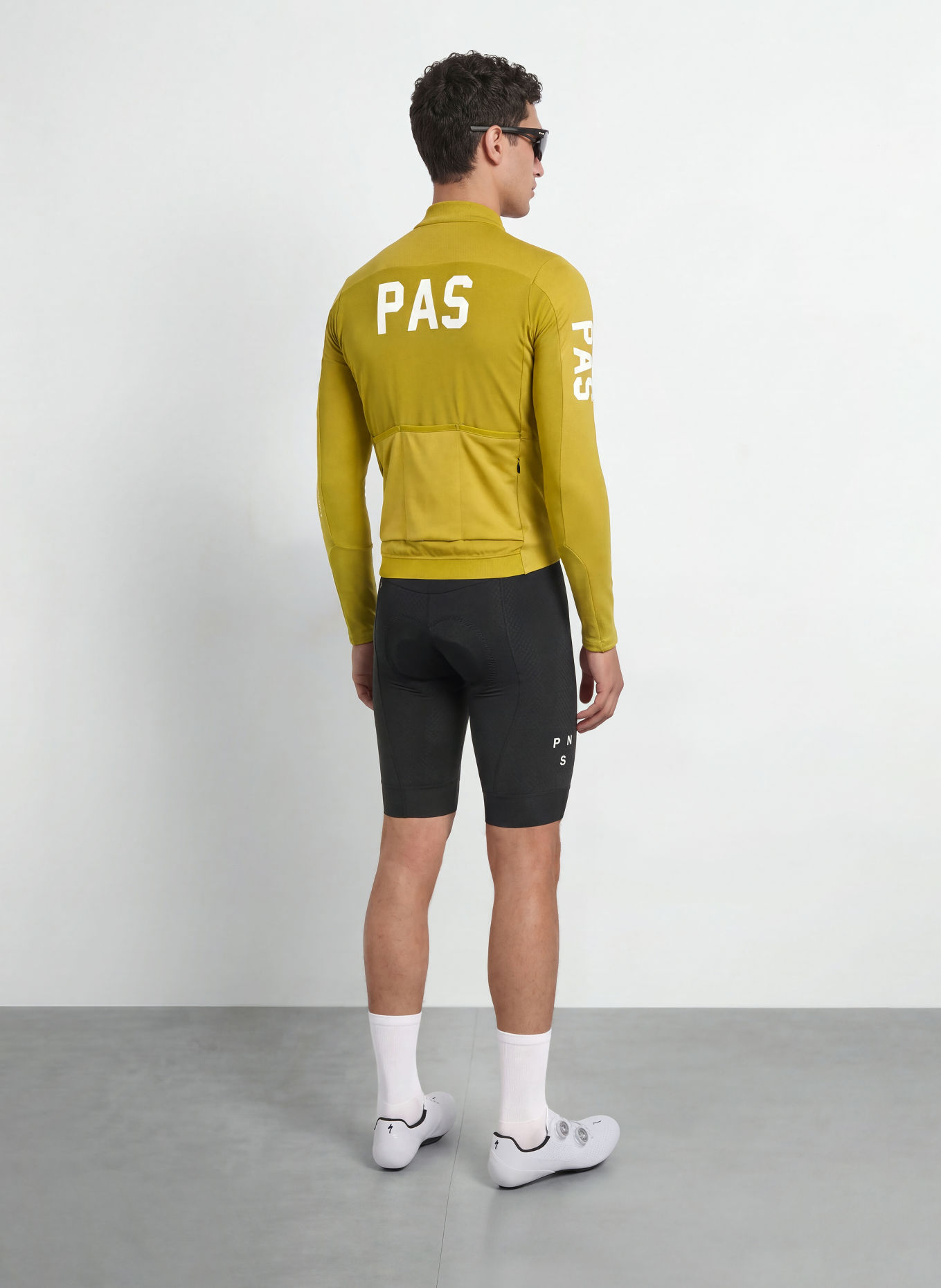 PAS NORMAL STUDIOS PAS MECHANISM THERMAL Cycling jersey: LIGHT GREEN / WHITE