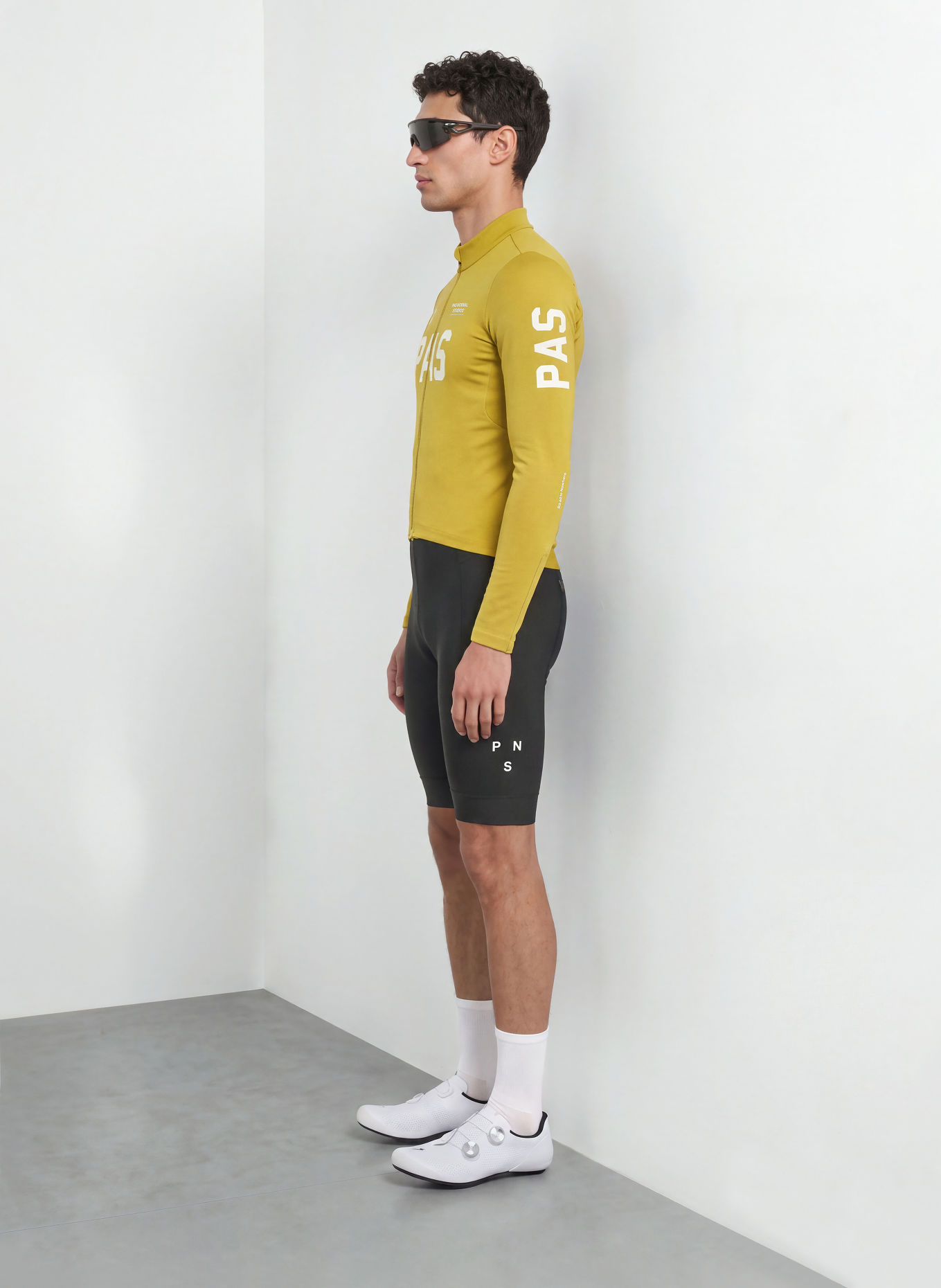 PAS NORMAL STUDIOS PAS MECHANISM THERMAL Cycling jersey: LIGHT GREEN / WHITE
