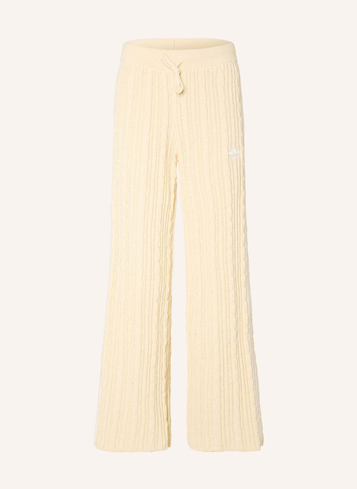 adidas Originals KNITTED Knit Pants: LIGHT YELLOW / CREAM