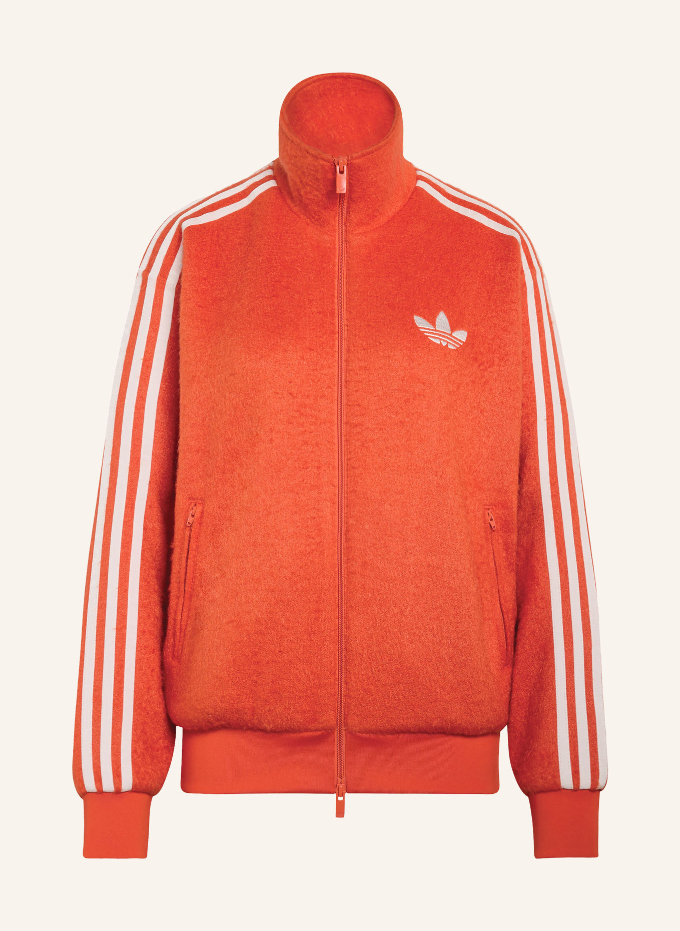 adidas Originals Bomberka FIREBIRD z imitacji moheru: POMARAŃCZOWY / BIAŁY