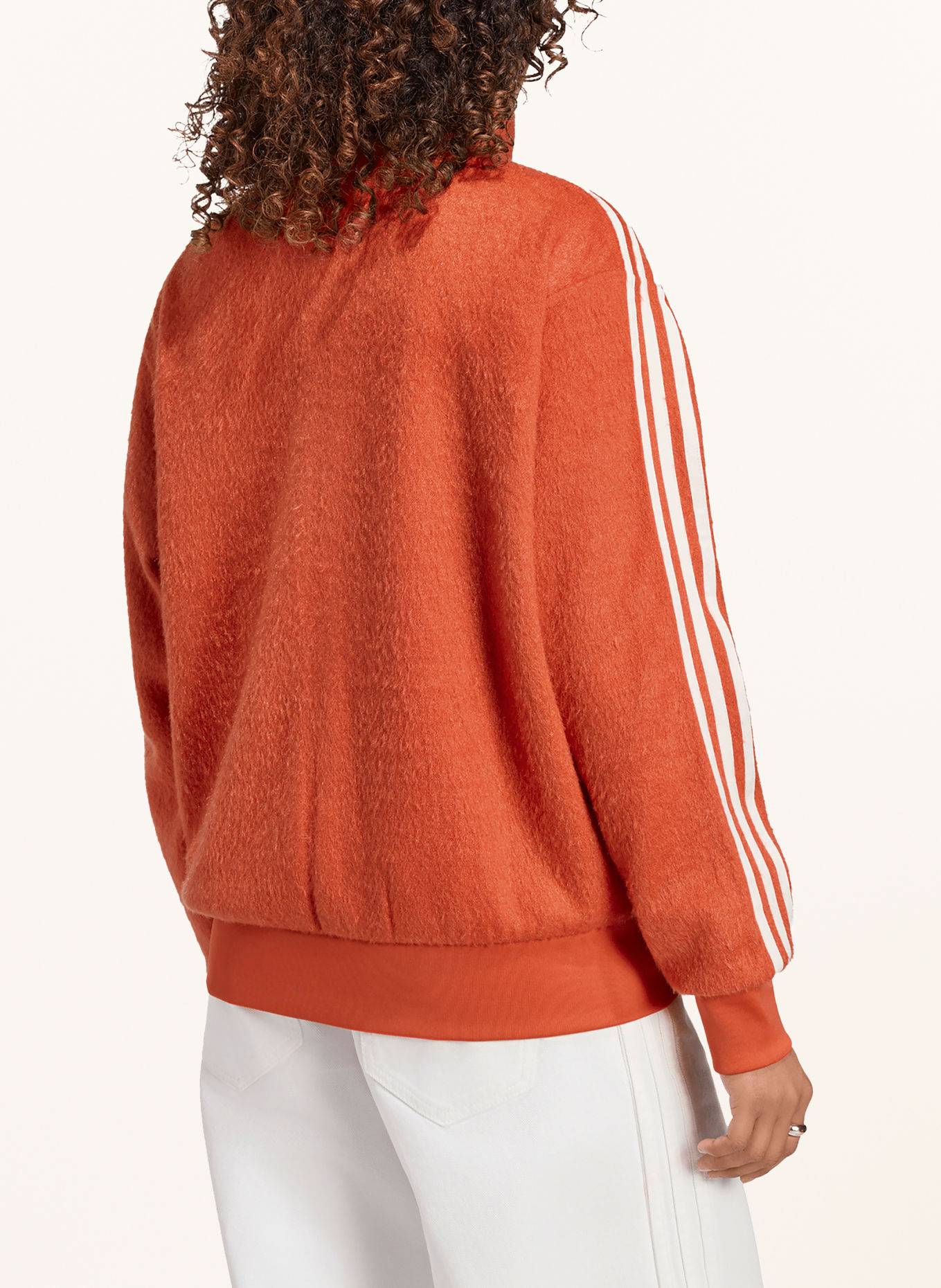adidas Originals Bomberka FIREBIRD z imitacji moheru: POMARAŃCZOWY / BIAŁY