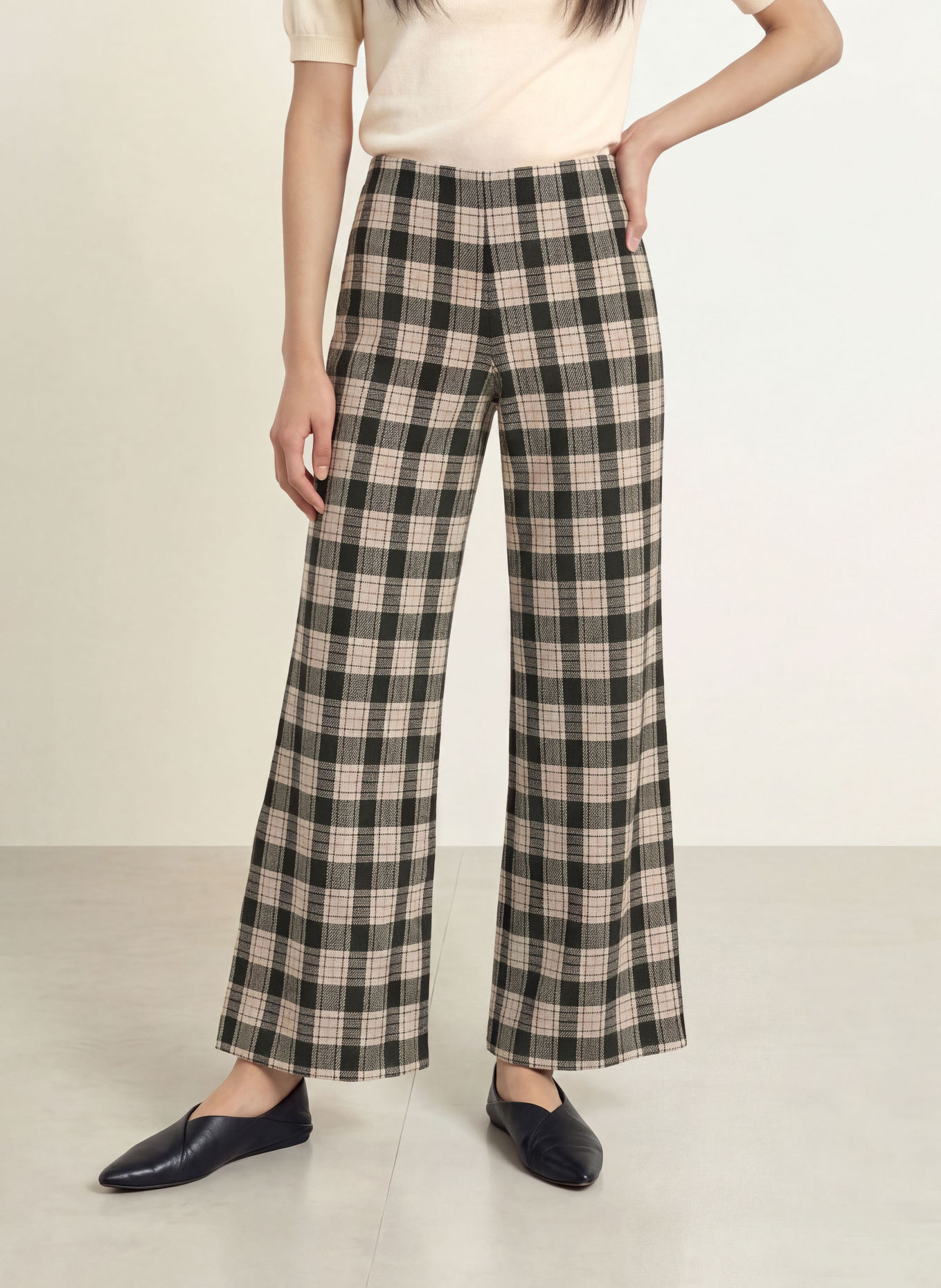 Miss Lagotte Marlene-broek FEEL GOOD TODAY: BEIGE / BRUIN / ZWART