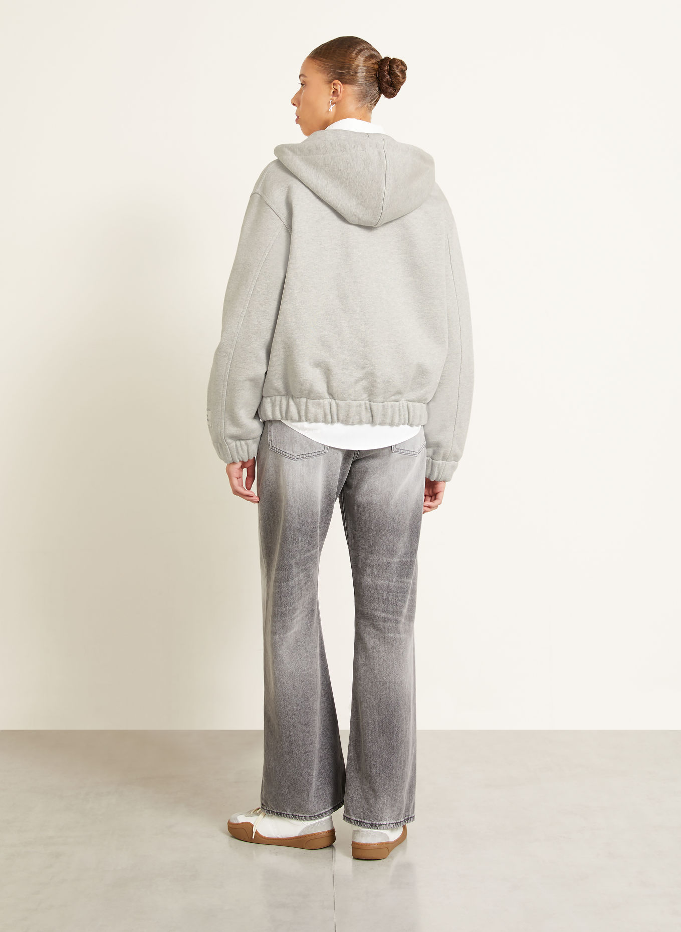AMI PARIS Zip-up sweatshirt: GRAY