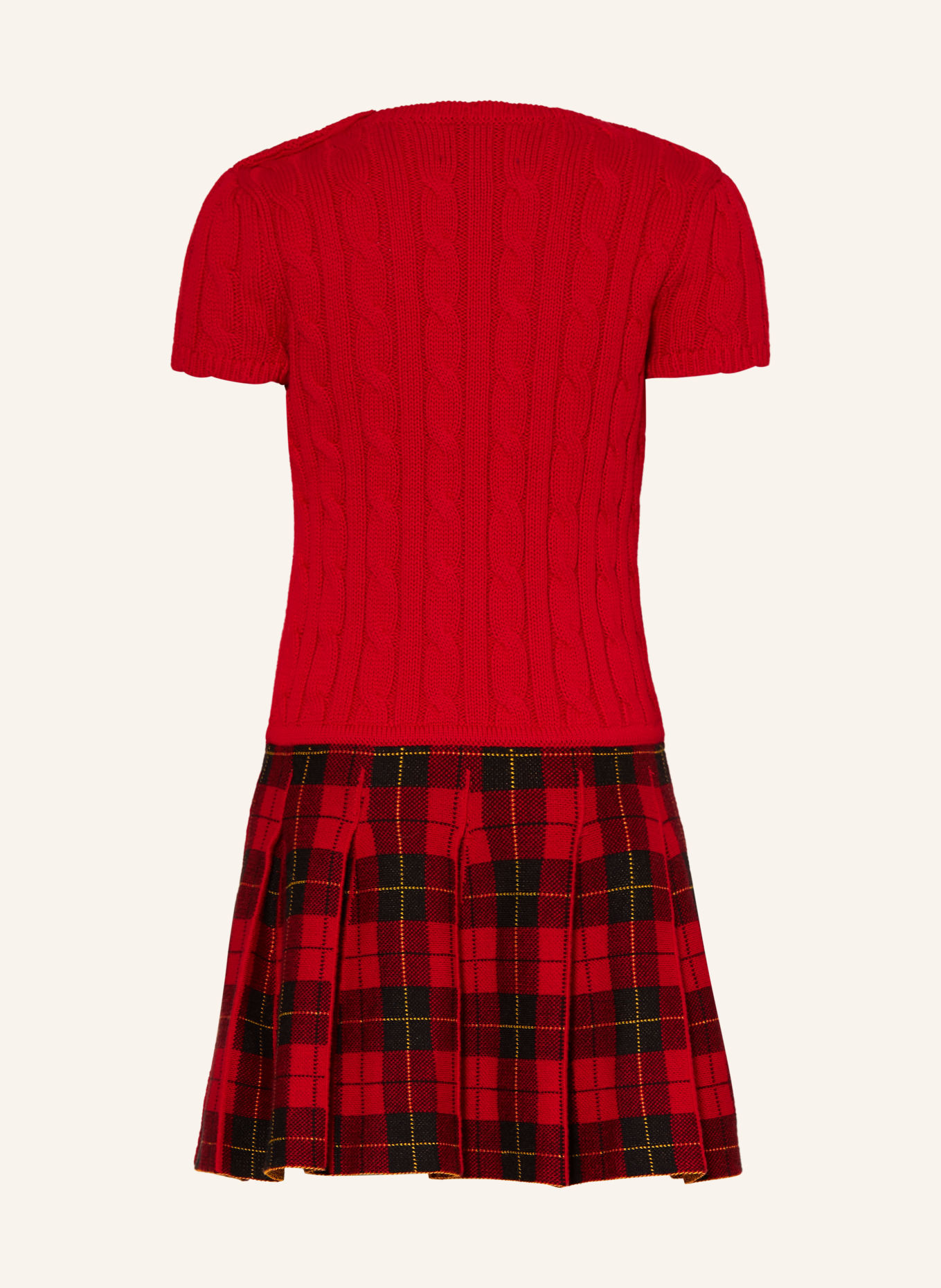 POLO RALPH LAUREN Knit dress: RED / YELLOW / BLACK