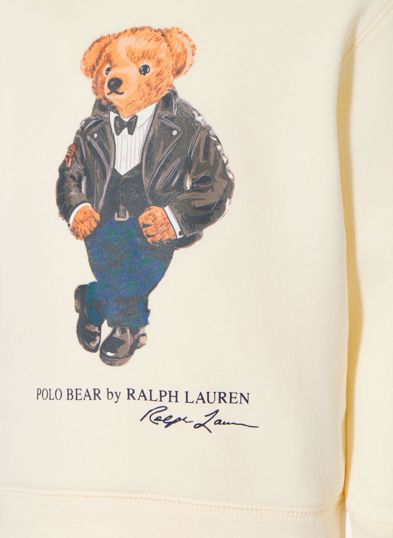 POLO RALPH LAUREN Sweatshirt: CRÈME / MARRON / BLEU FONCÉ