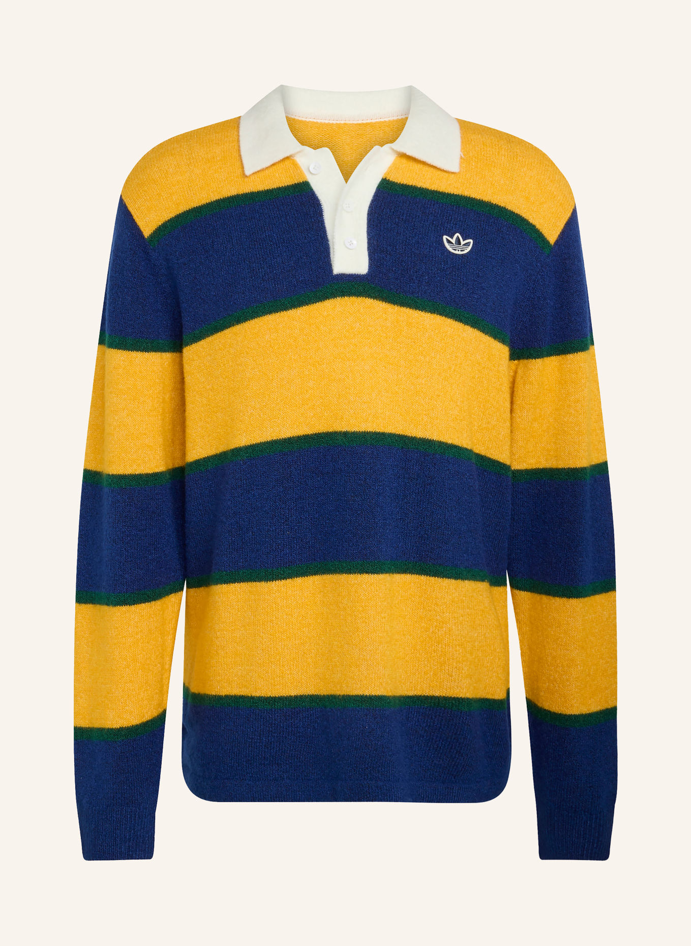 adidas Originals Knit Rugby shirt: DARK BLUE / DARK YELLOW / DARK GREEN