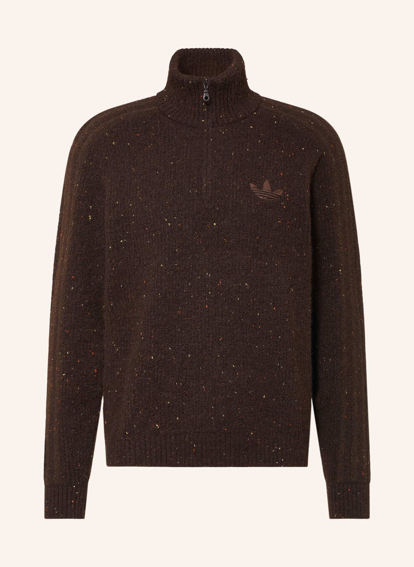 adidas Originals Half-zip sweater: DARK BROWN