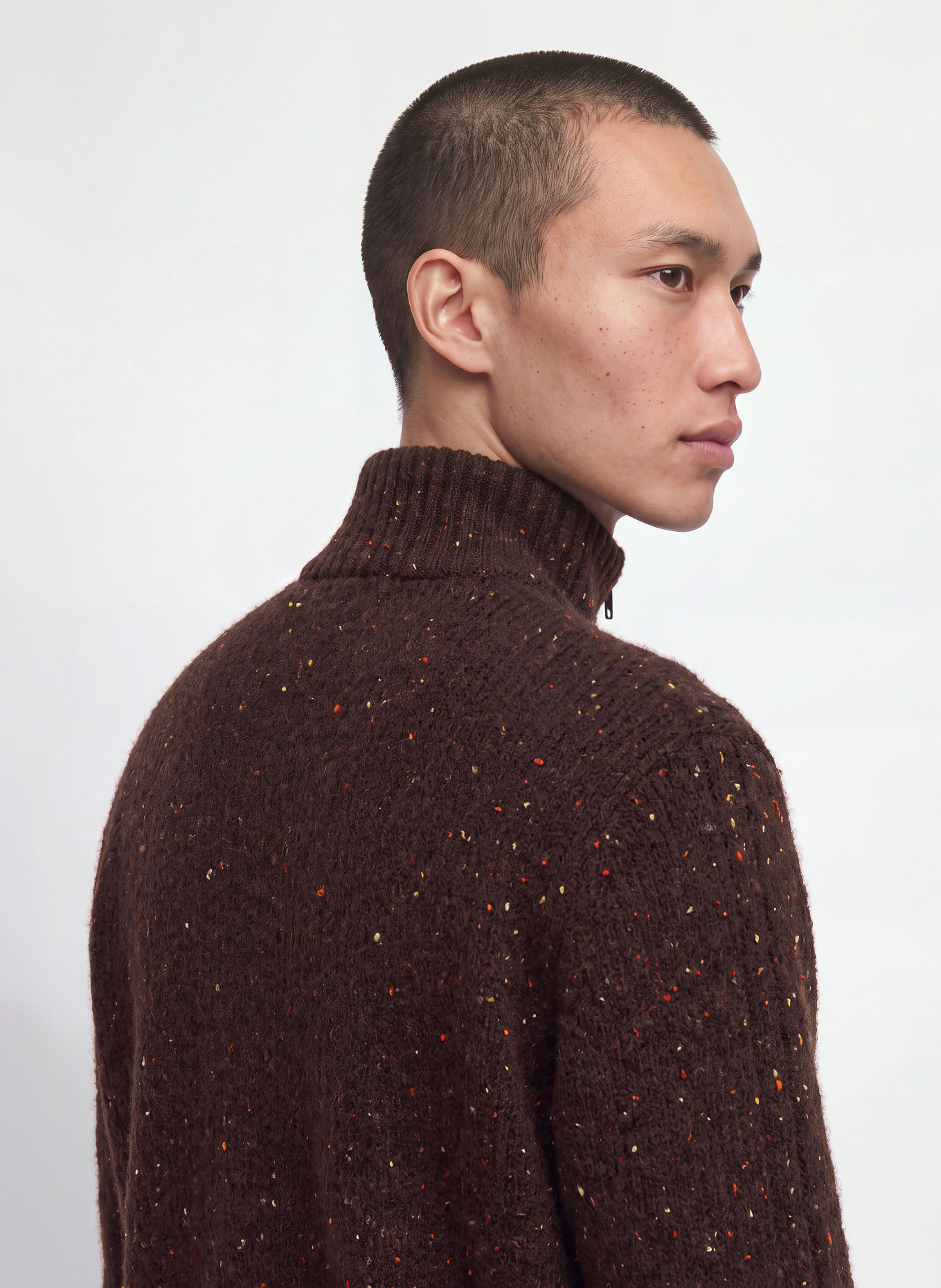 adidas Originals Half-zip sweater: DARK BROWN