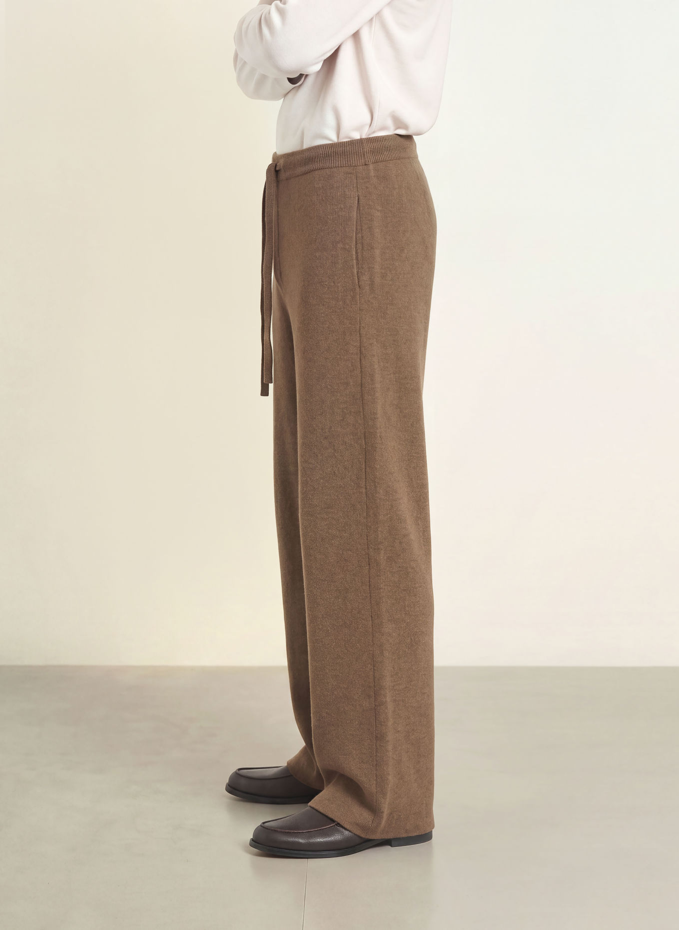 roberto collina Kalhoty PANTALONE z merino vlny: ČERNOŠEDÁ