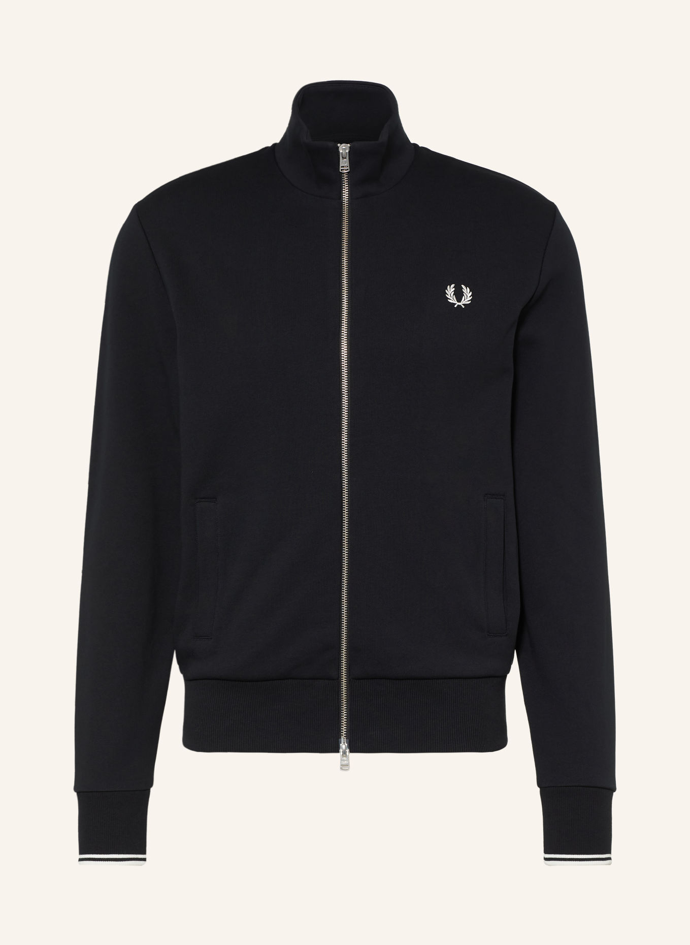 FRED PERRY Sweatvest: ZWART