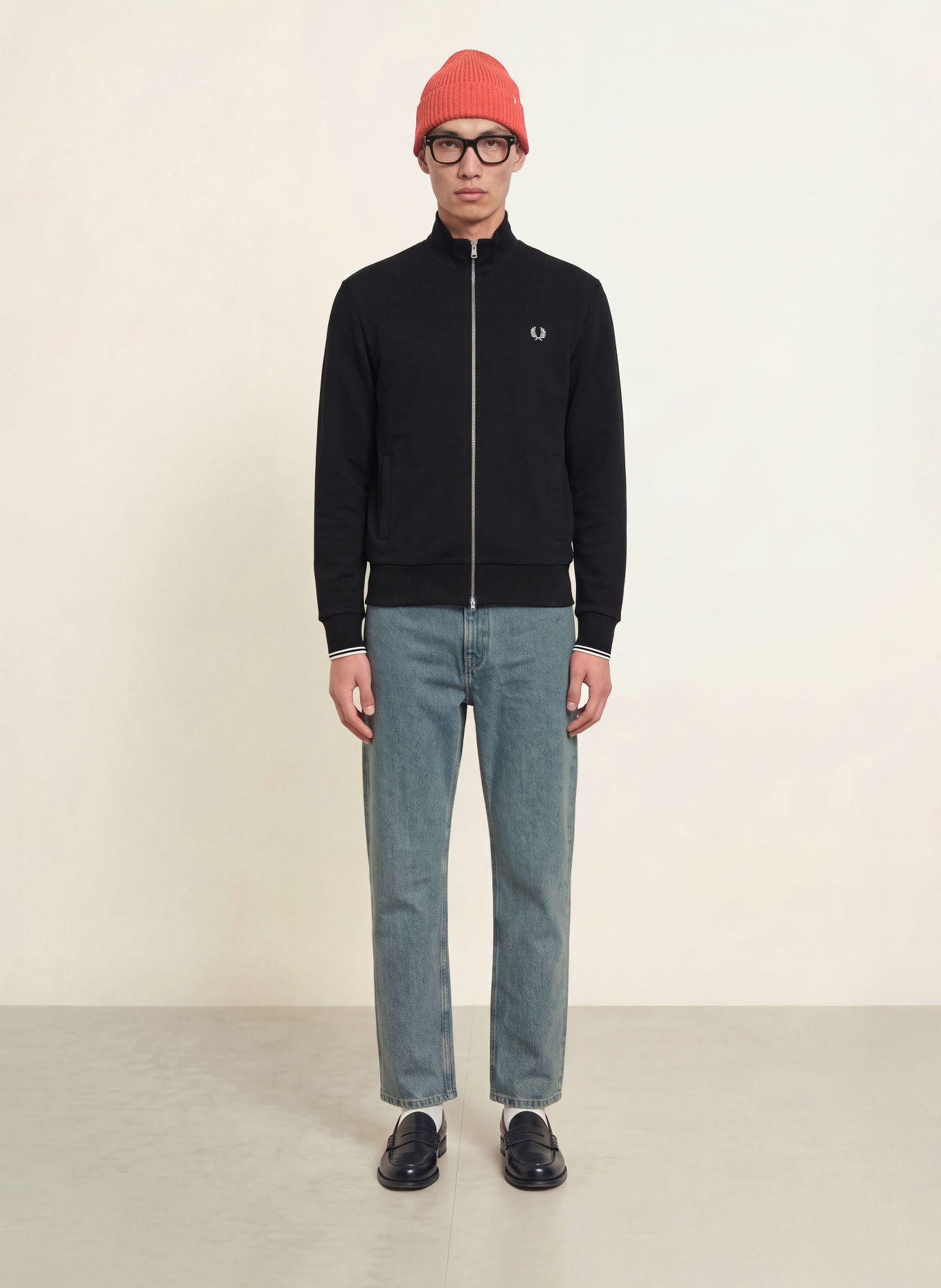 FRED PERRY Sweatvest: ZWART