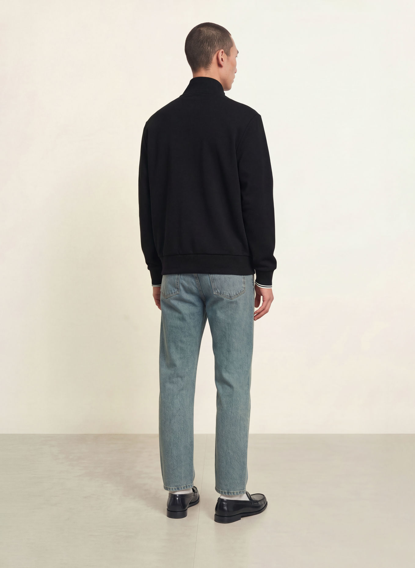 FRED PERRY Sweatvest: ZWART
