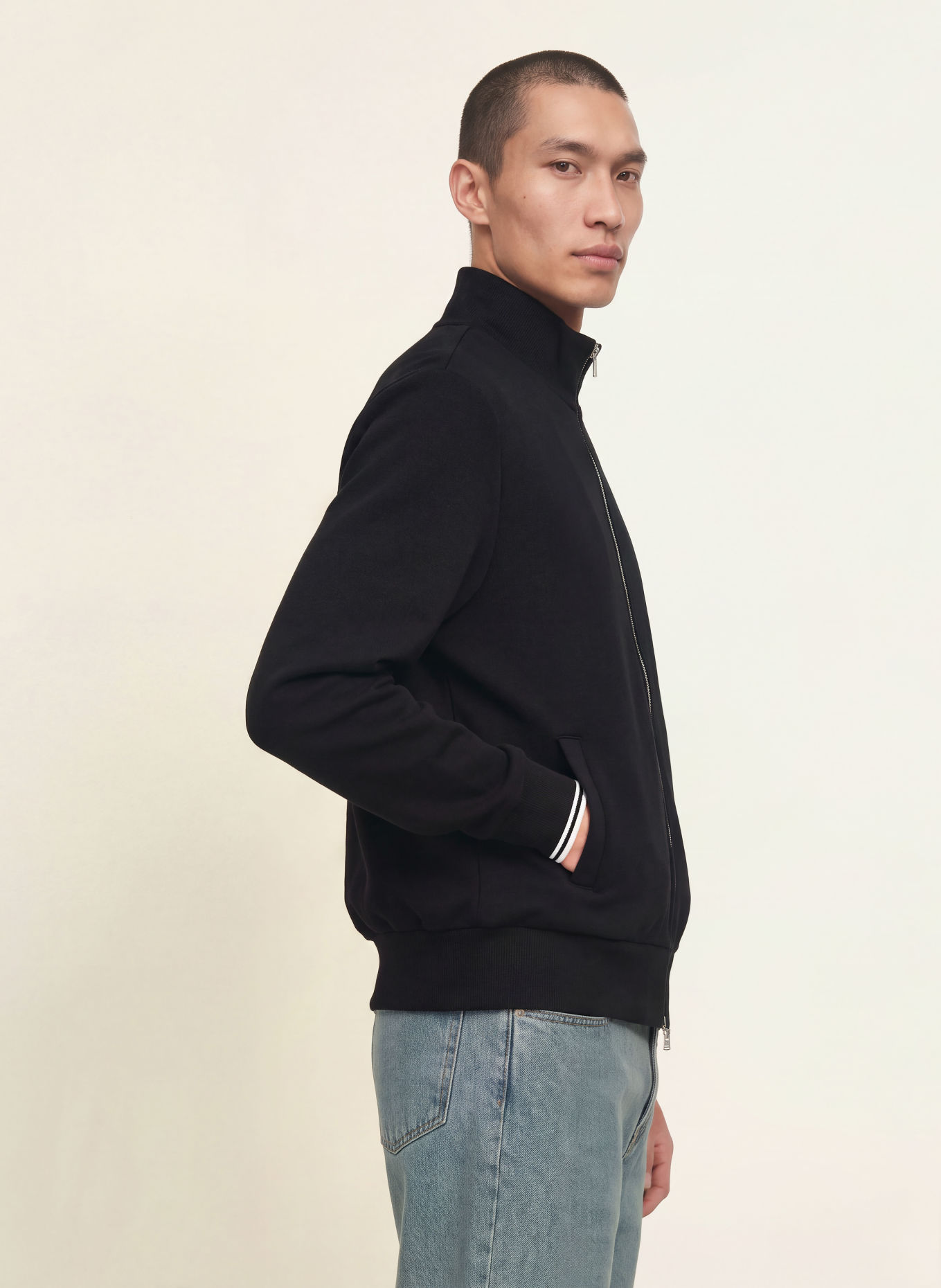 FRED PERRY Sweatvest: ZWART