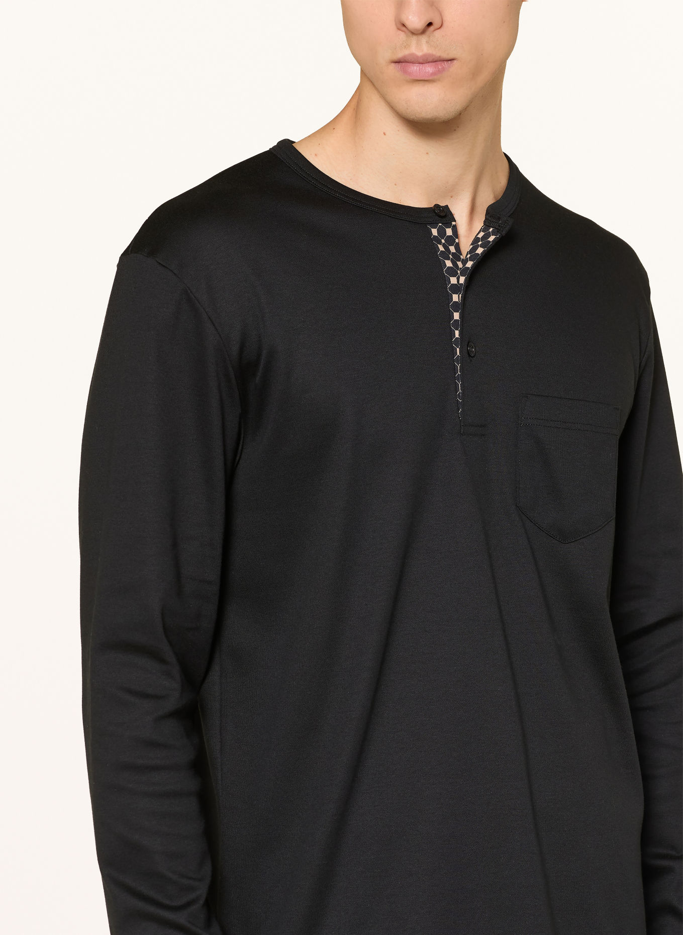 CALIDA RELAX COSY VIBES Pajamas: BLACK / BEIGE
