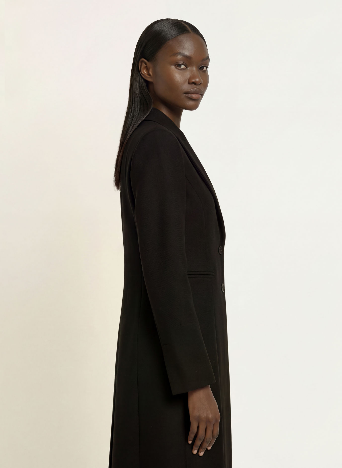 PATRIZIA PEPE Wool coat: BLACK