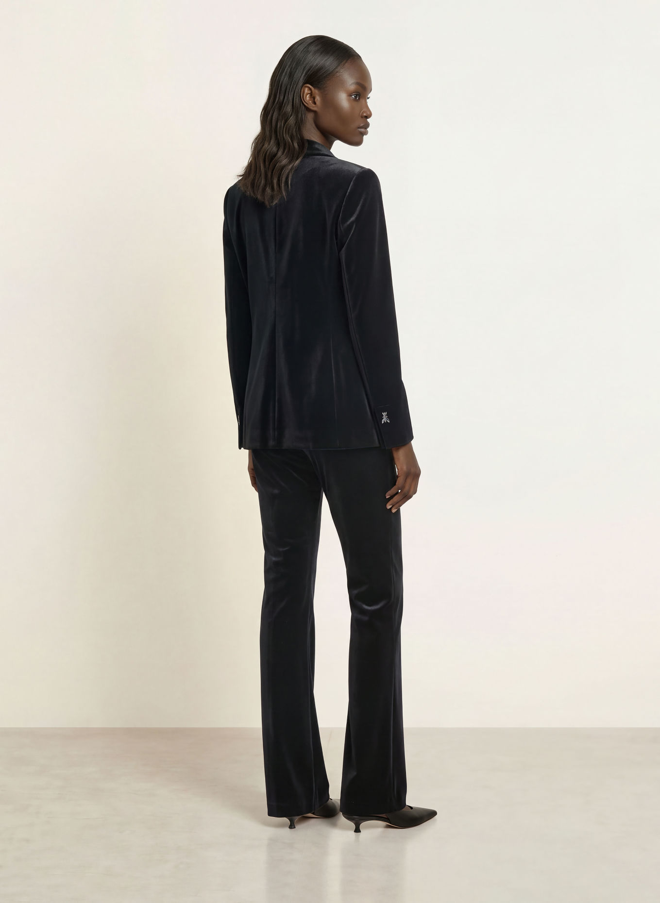 PATRIZIA PEPE Velvet Blazer: BLACK