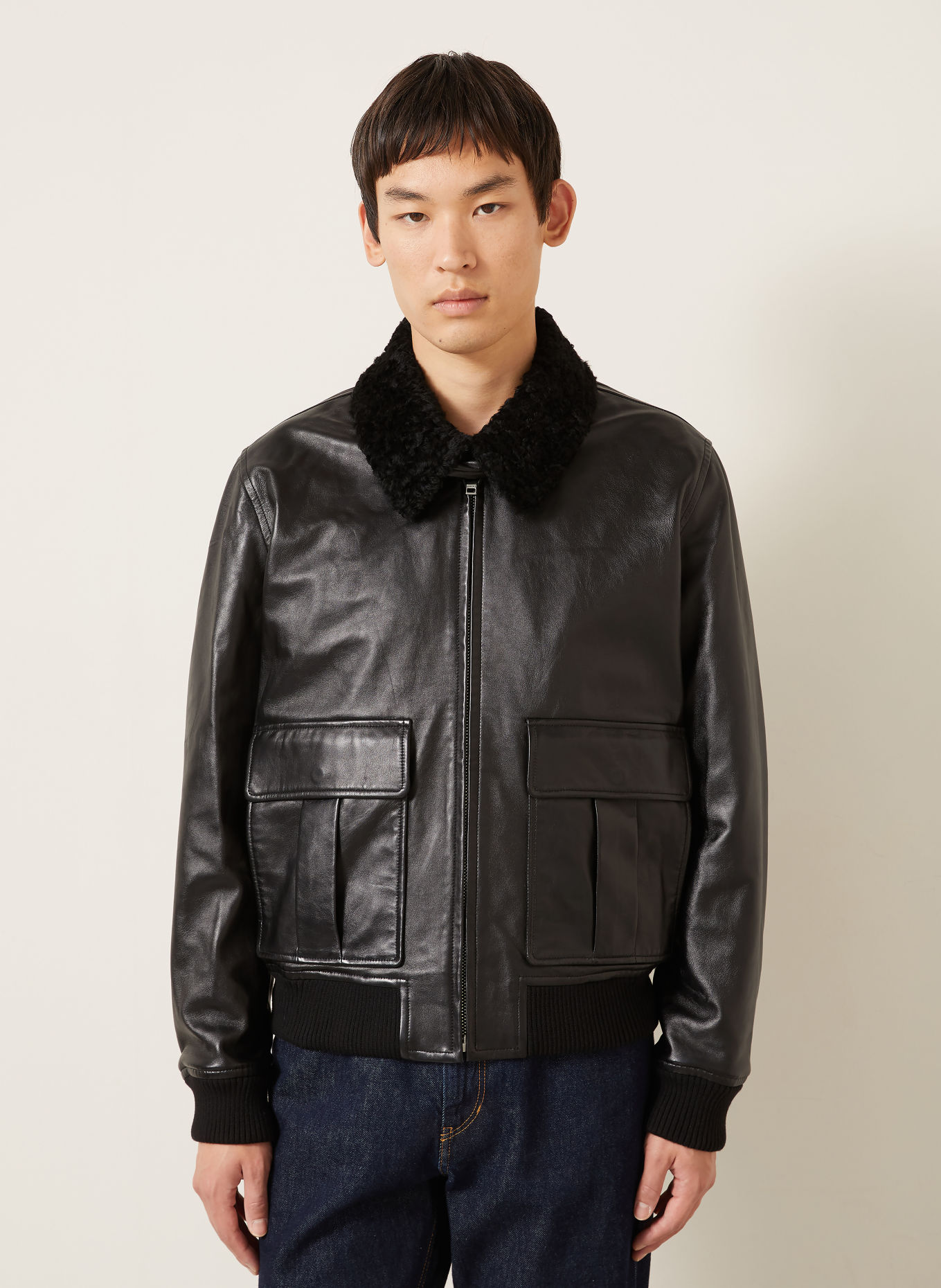 ISABEL MARANT BOWY Leather Jacket: BLACK