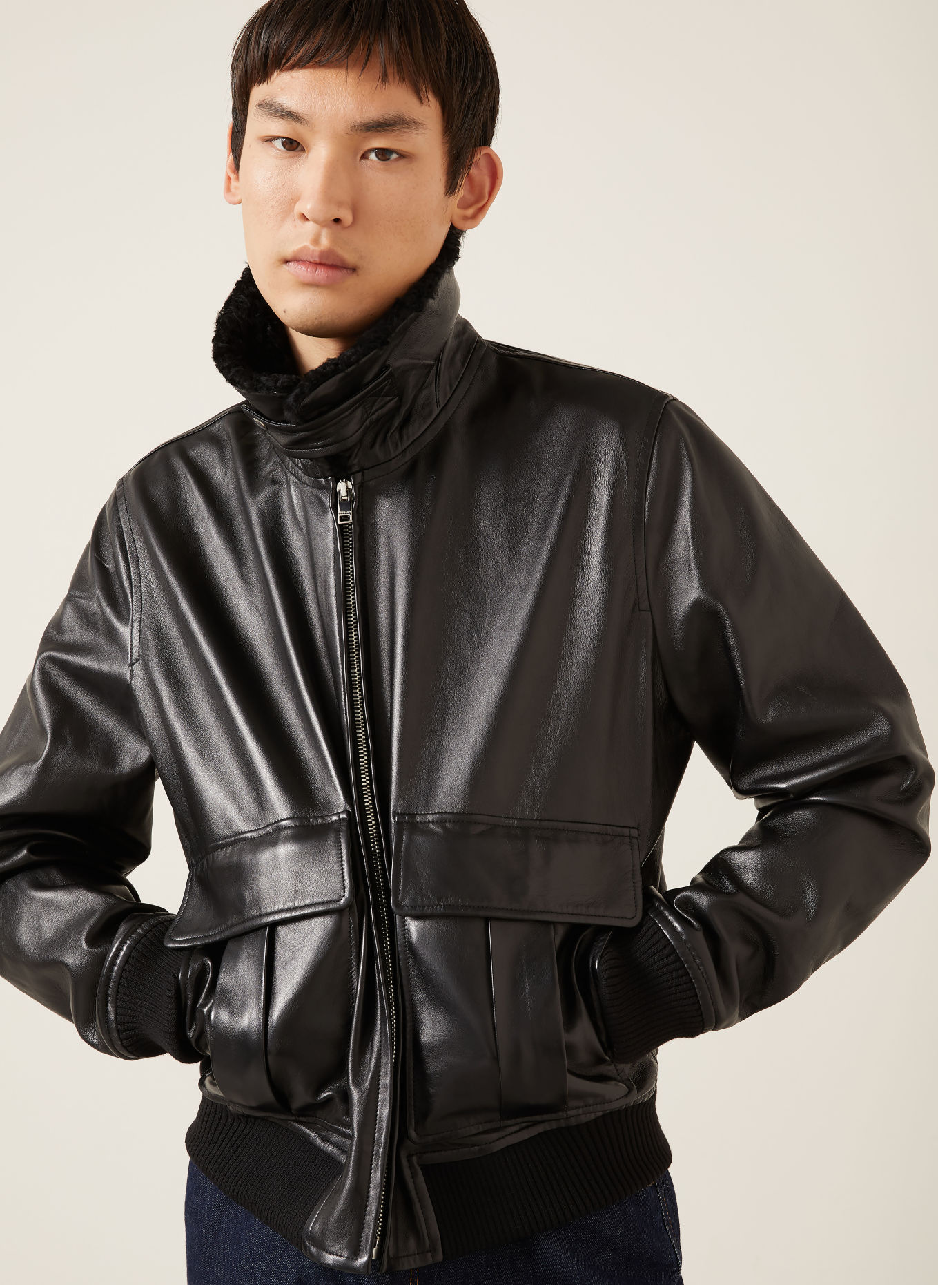ISABEL MARANT BOWY Leather Jacket: BLACK