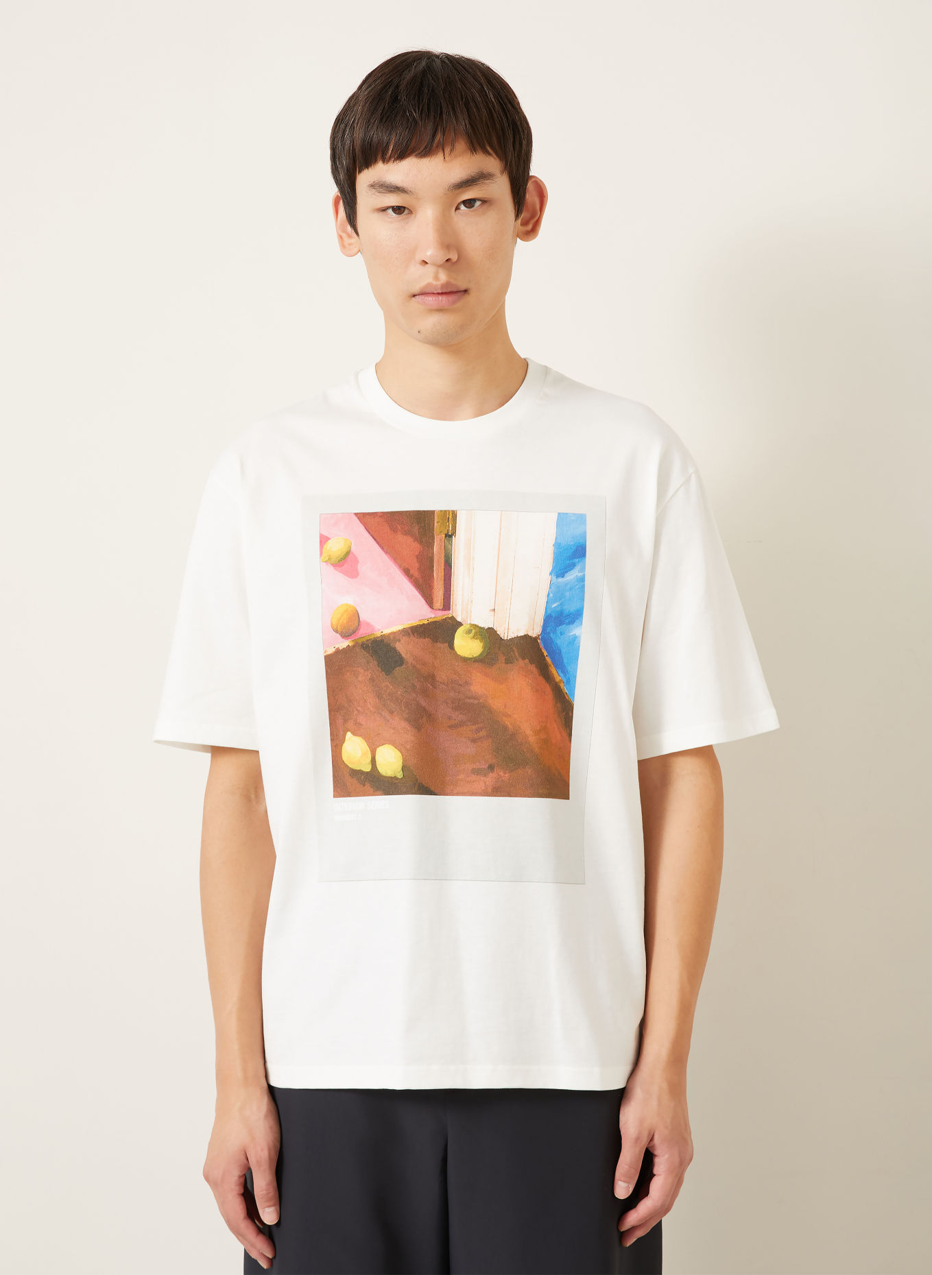 JIL SANDER T-shirt: VIT / ROSA / BLÅ