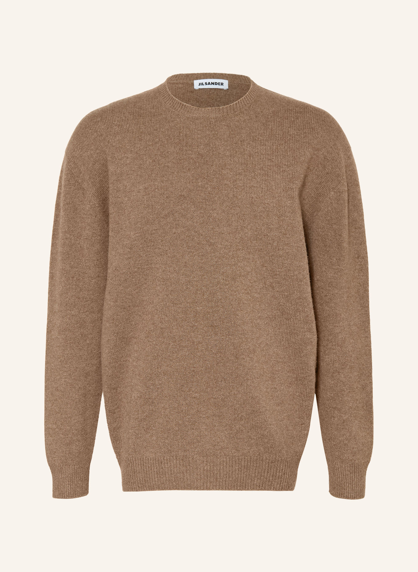 JIL SANDER Oversized sweater with cashmere: BROWN