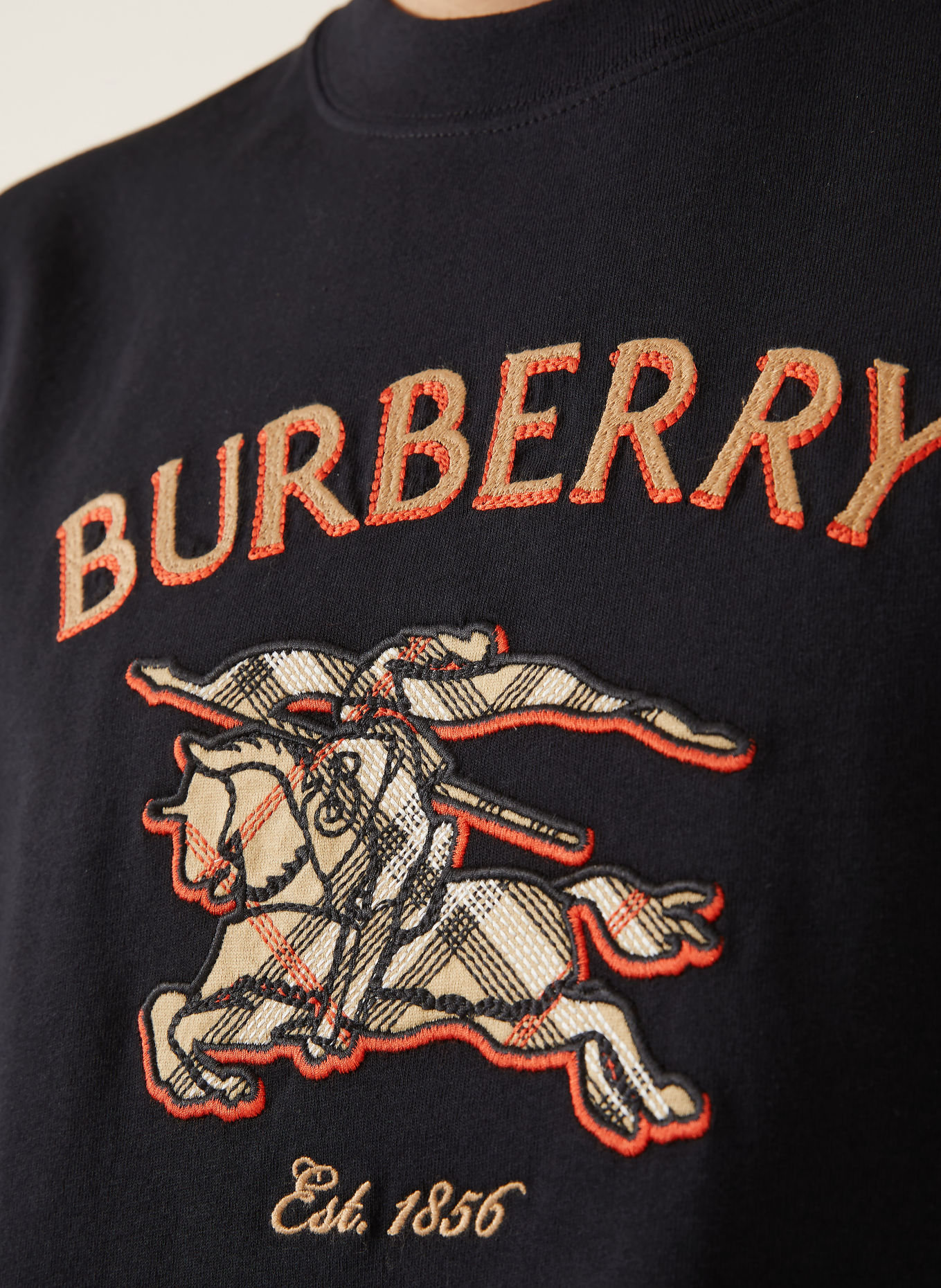 BURBERRY Tričko RYAN: ČERNÁ