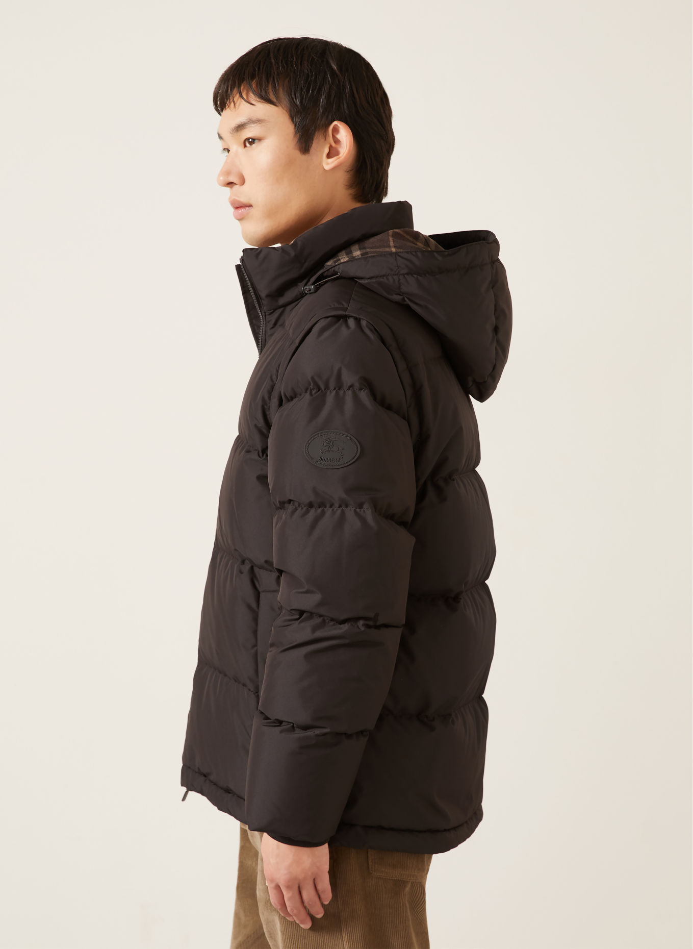 BURBERRY Daunenjacke BIDEFORD mit abnehmbarer Kapuze: SCHWARZ