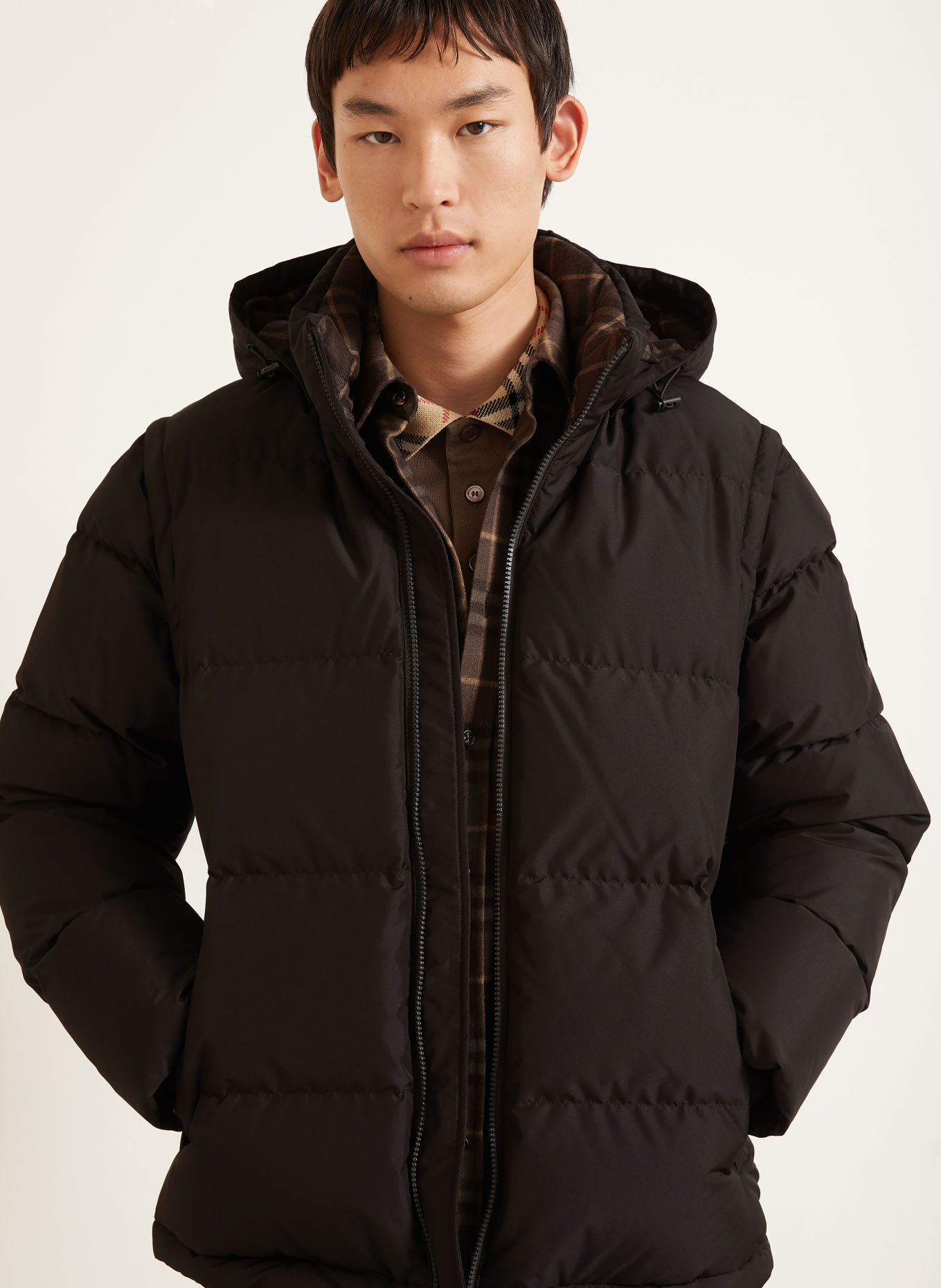 BURBERRY Daunenjacke BIDEFORD mit abnehmbarer Kapuze: SCHWARZ