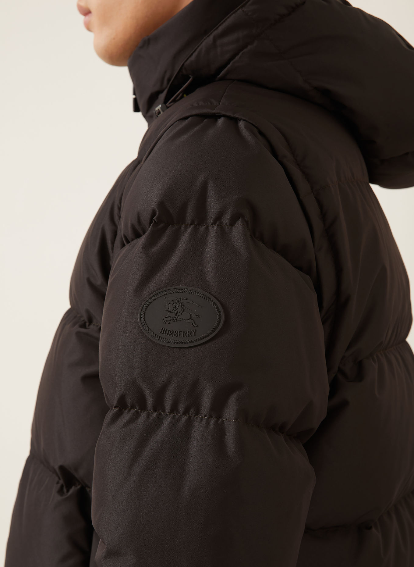 BURBERRY Daunenjacke BIDEFORD mit abnehmbarer Kapuze: SCHWARZ