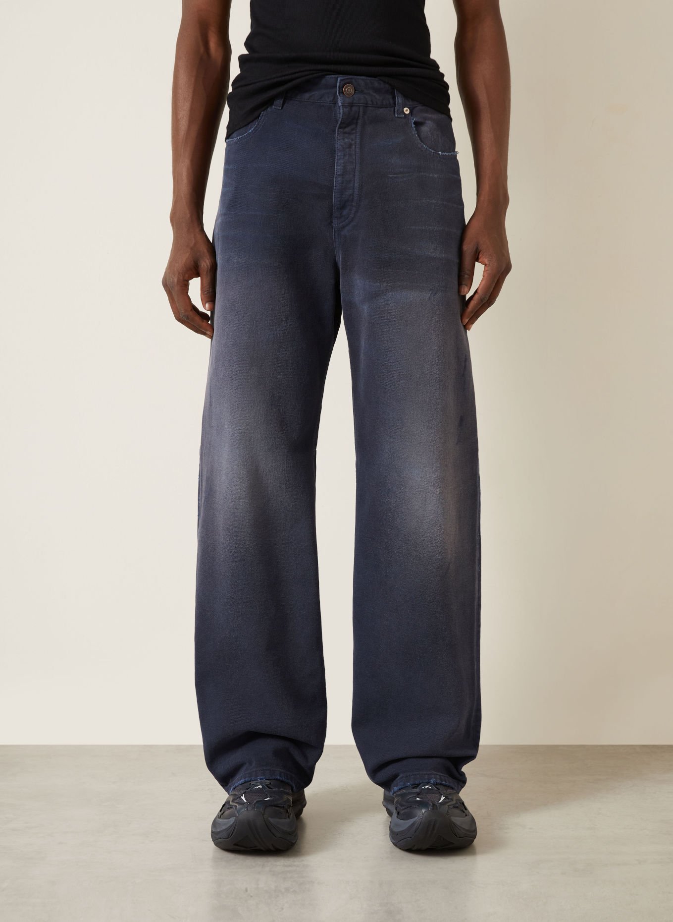 BALENCIAGA Jeans Regular Fit: 8074 NAVY/DIRTY DARK BLUE