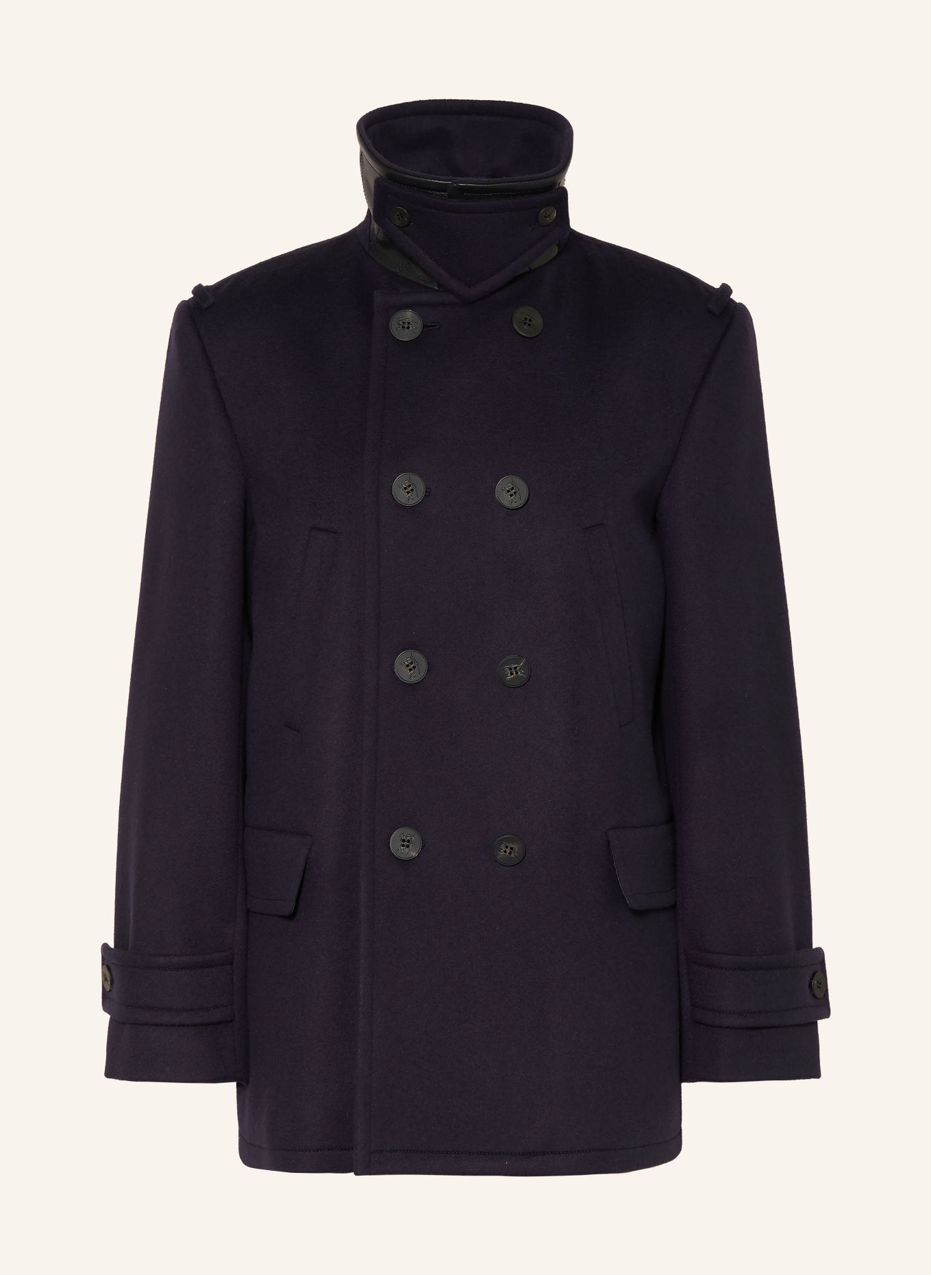 BURBERRY ROCKLEY Pea coat: DARK BLUE