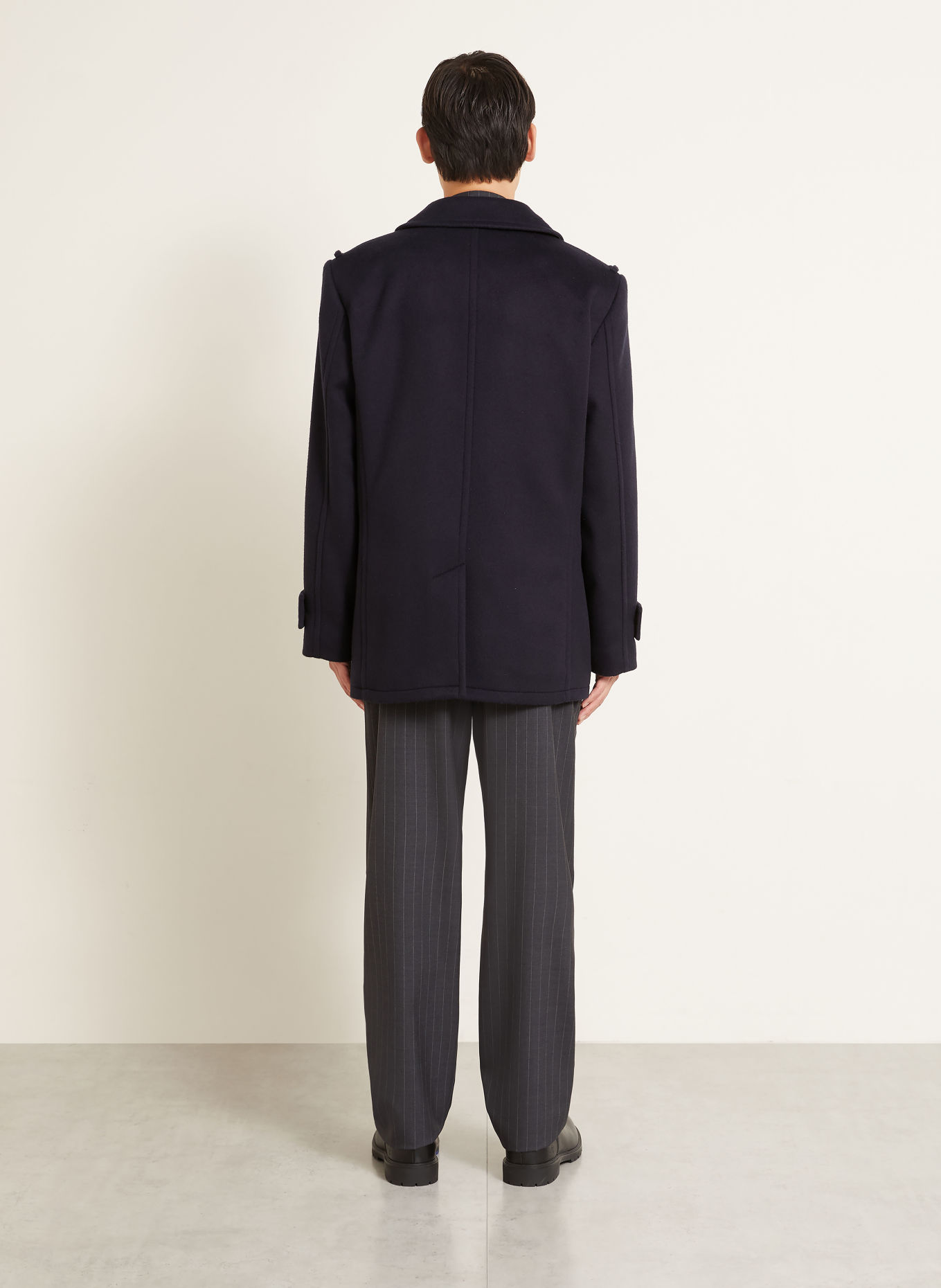 BURBERRY ROCKLEY Pea coat: DARK BLUE