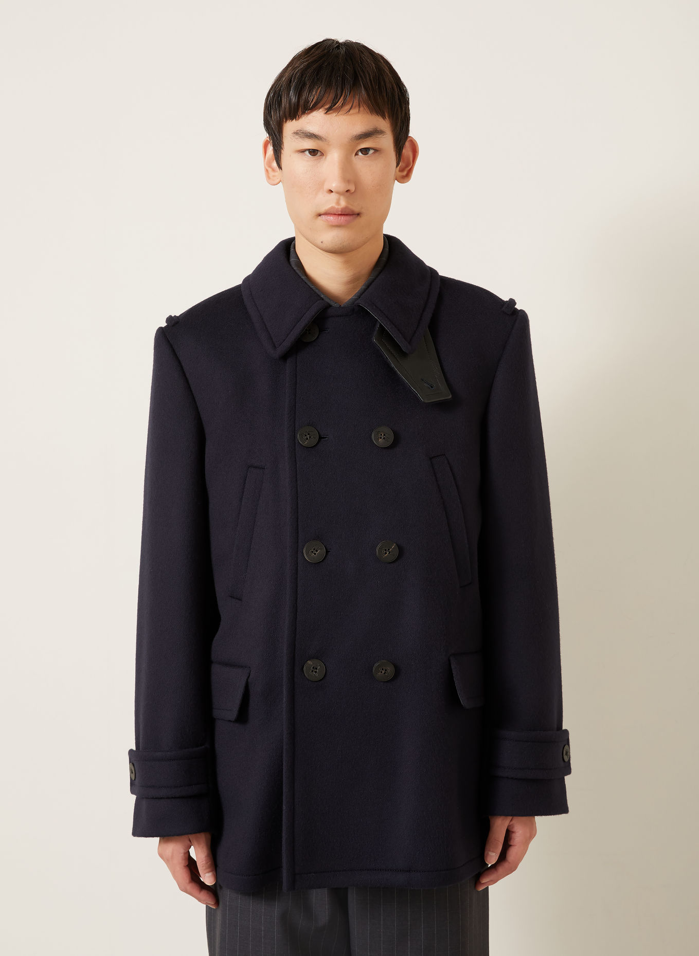 BURBERRY ROCKLEY Pea coat: DARK BLUE