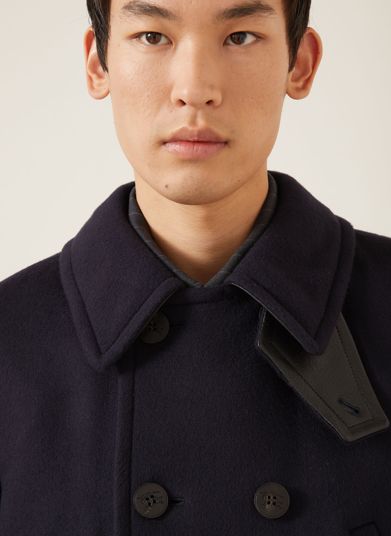 BURBERRY ROCKLEY Pea coat: DARK BLUE