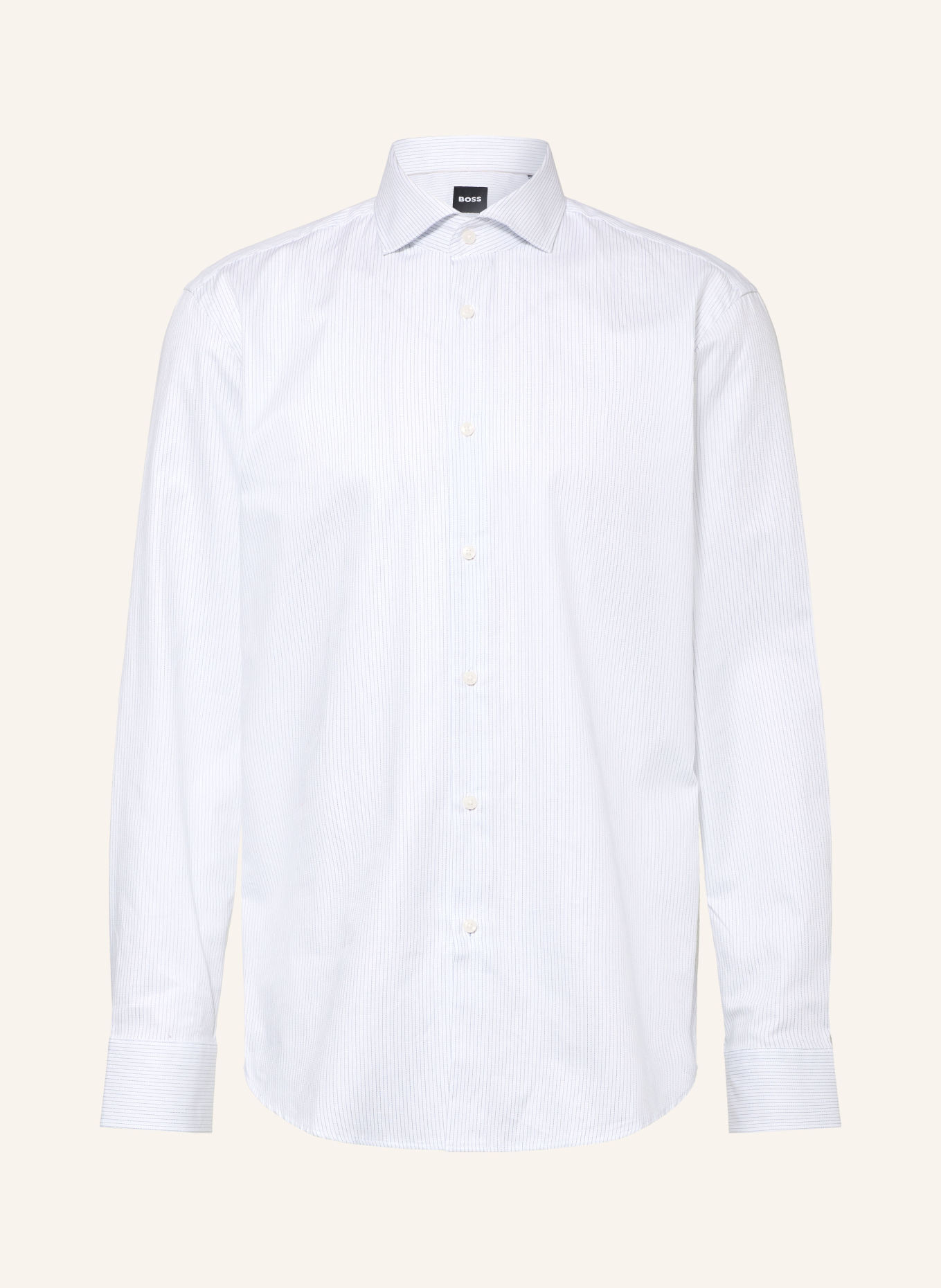 BOSS JOE Regular Fit Shirt: WHITE / BLUE