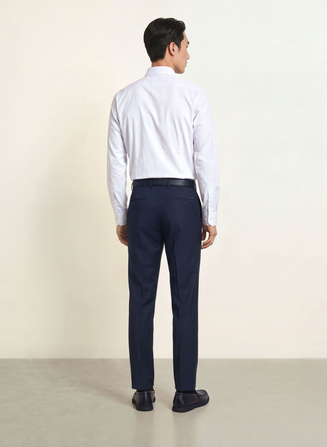 BOSS JOE Regular Fit Shirt: WHITE / BLUE