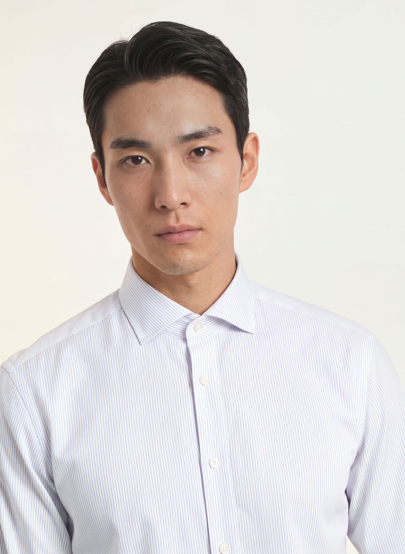 BOSS JOE Regular Fit Shirt: WHITE / BLUE