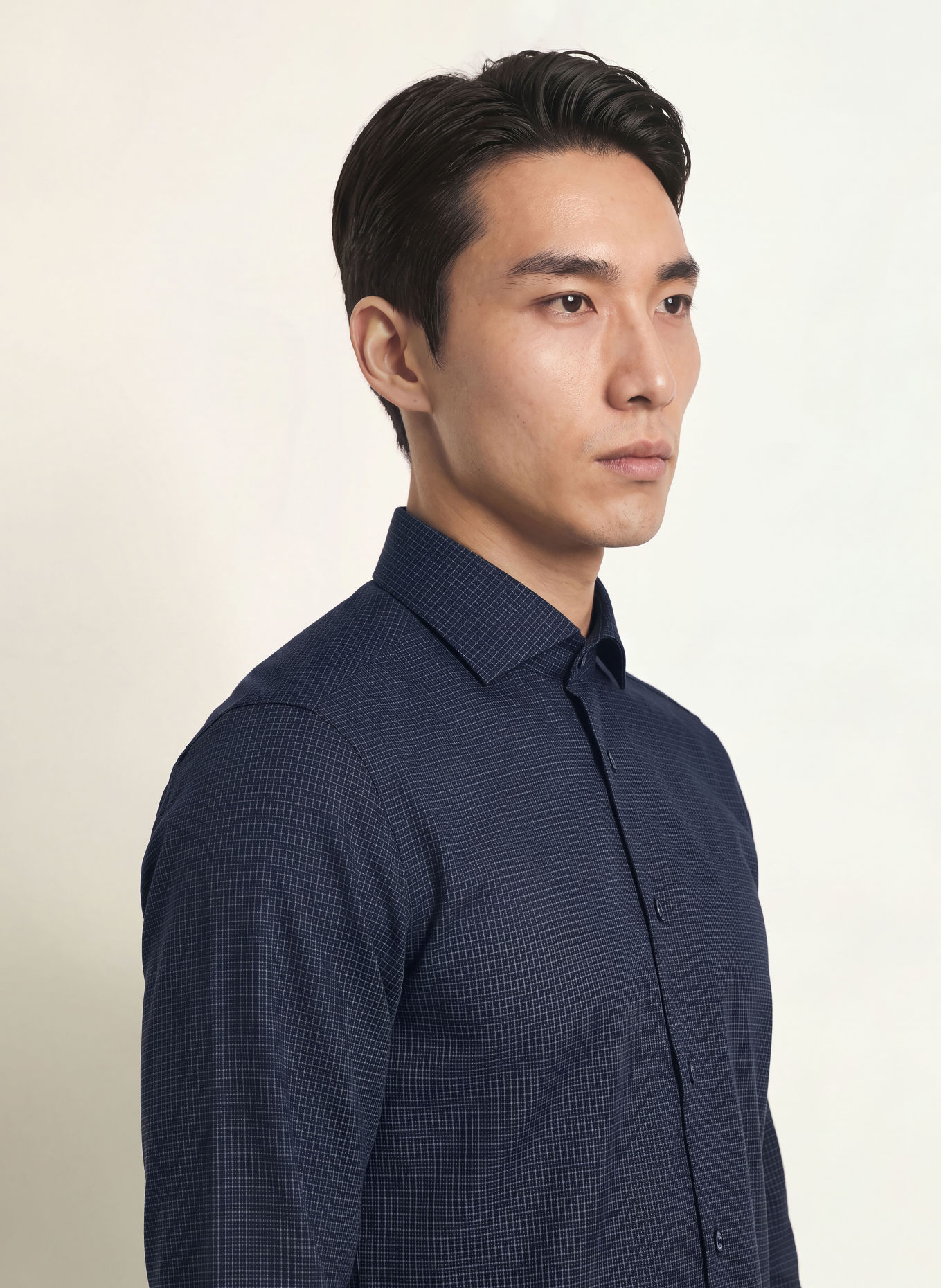 BOSS Hemd HANK Slim Fit: DUNKELBLAU / WEISS