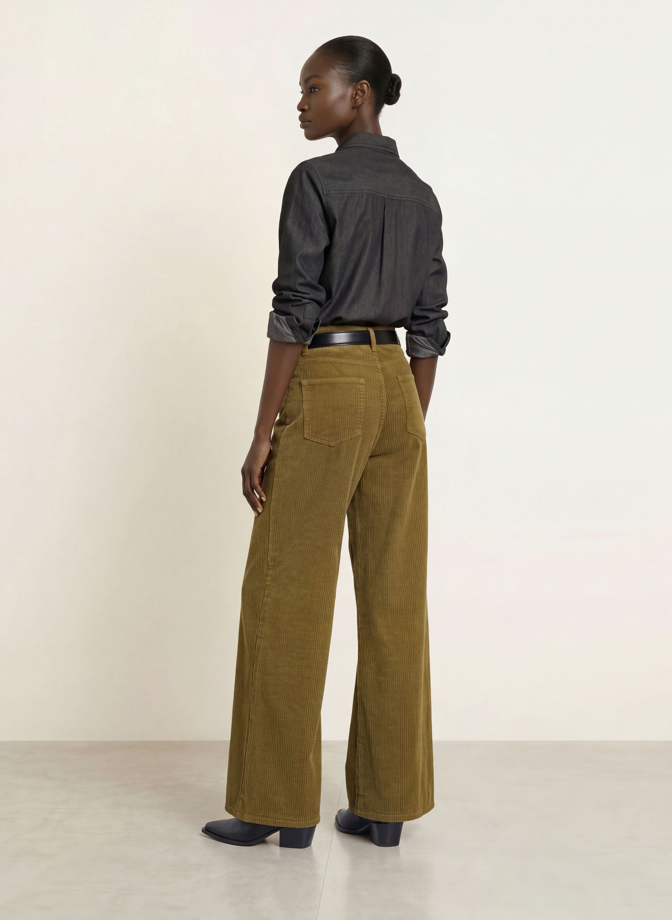 ROBERT FRIEDMAN Chemise en jean: GRIS FONCÉ
