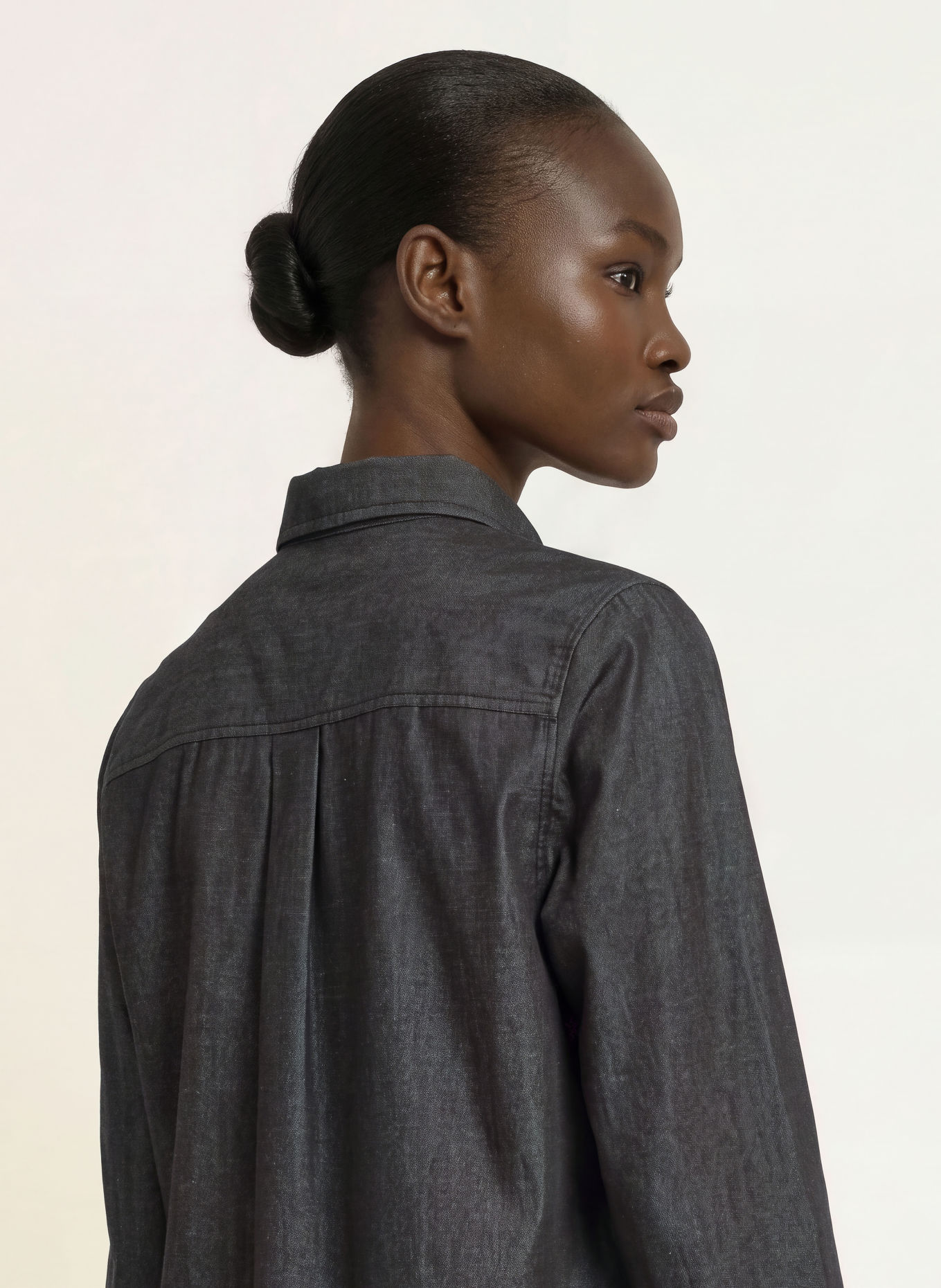 ROBERT FRIEDMAN Chemise en jean: GRIS FONCÉ