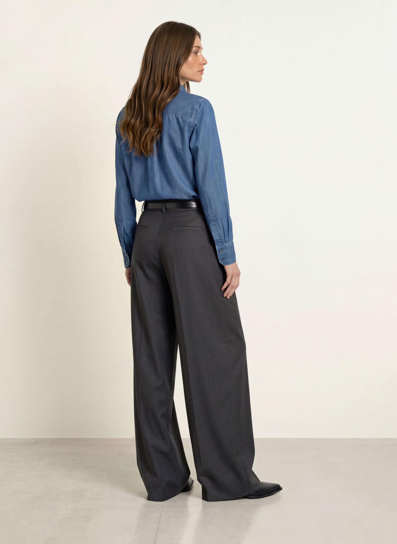 ROBERT FRIEDMAN Chemise en jean: BLEU FONCÉ
