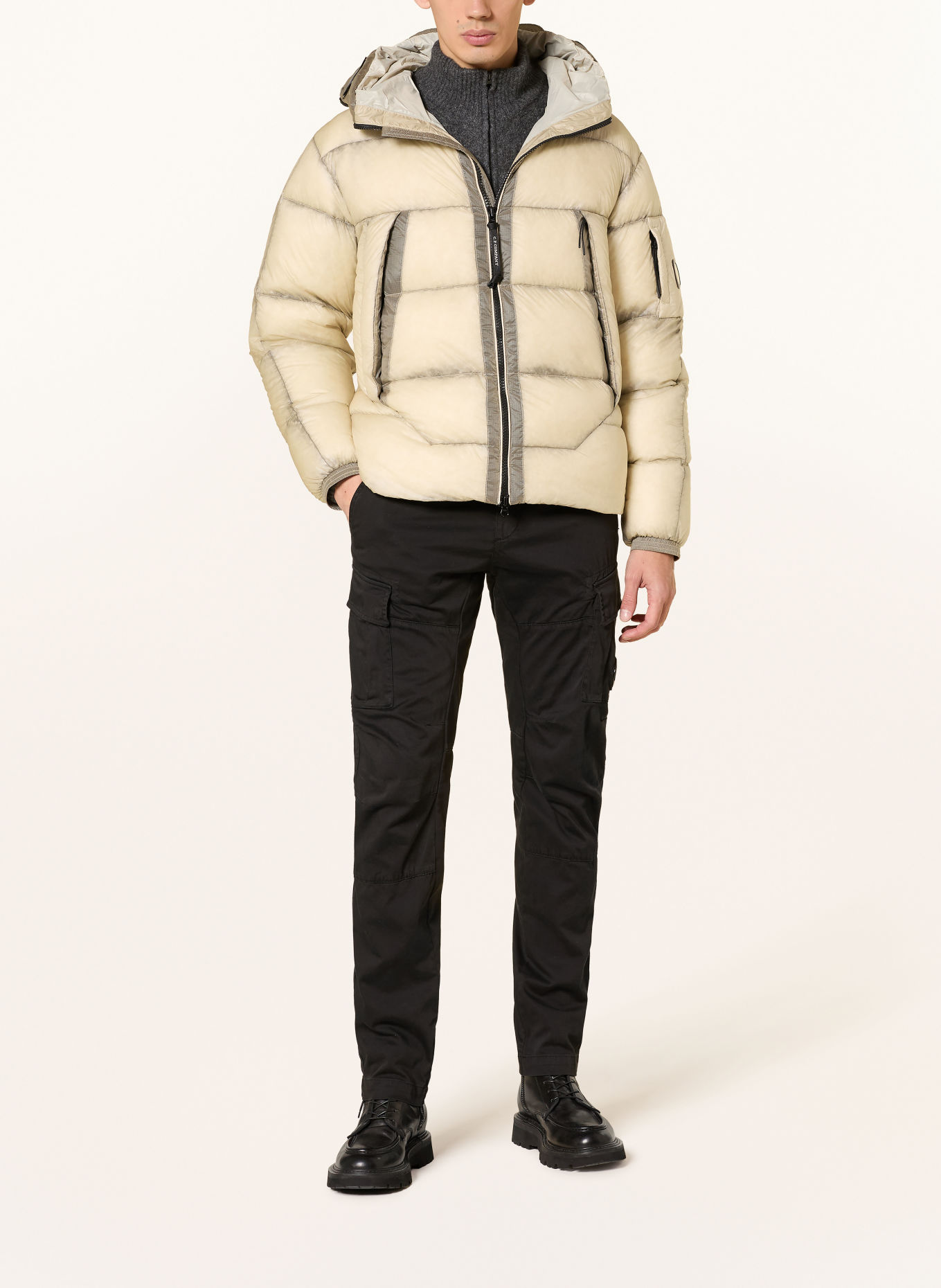 C.P. COMPANY Down jacket: LIGHT YELLOW