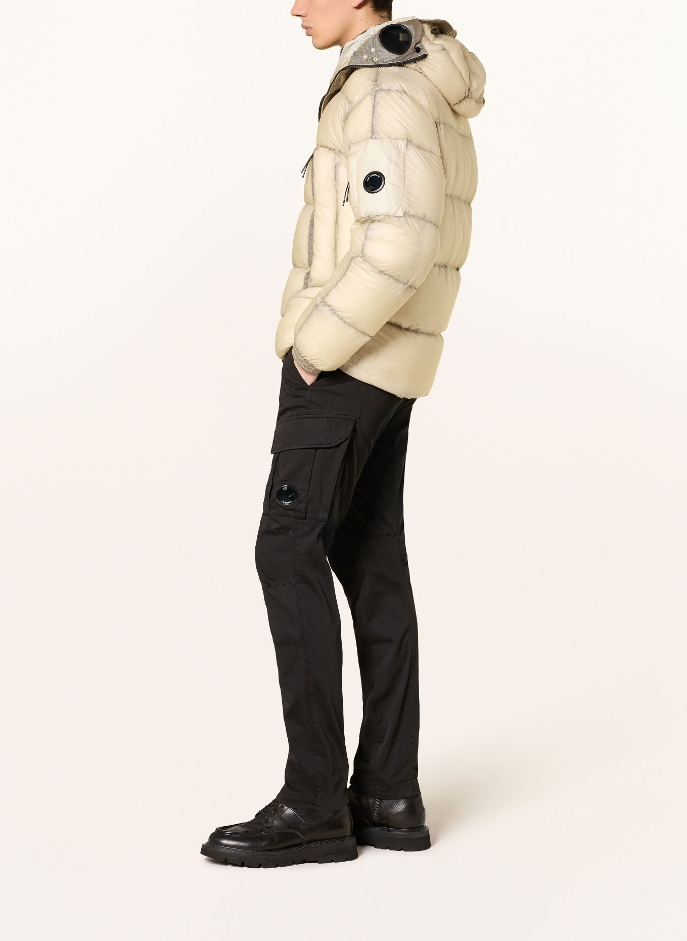 C.P. COMPANY Down jacket: LIGHT YELLOW