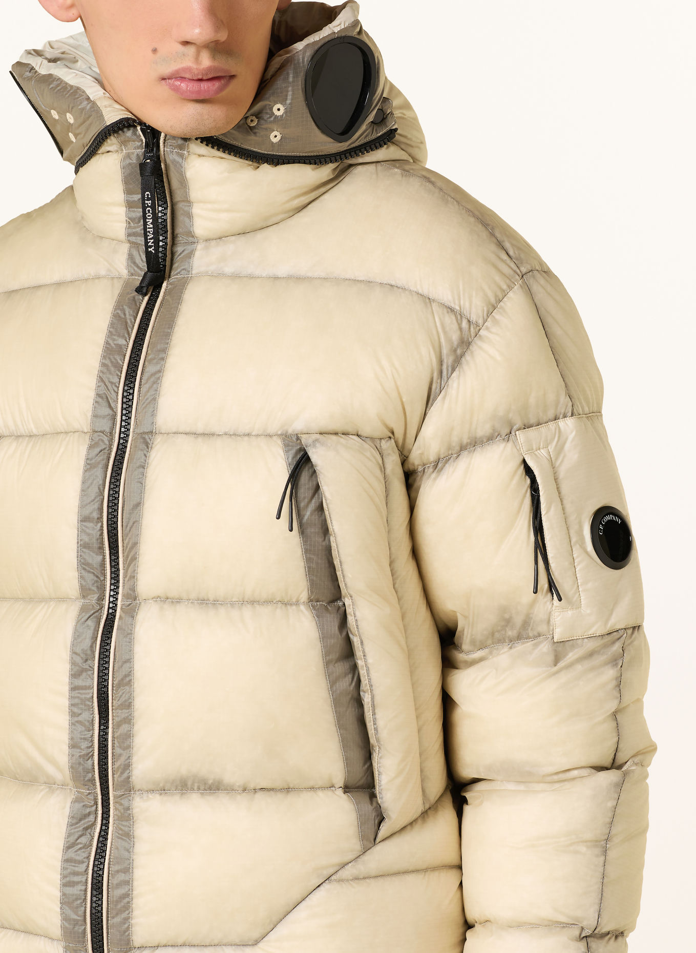 C.P. COMPANY Down jacket: LIGHT YELLOW